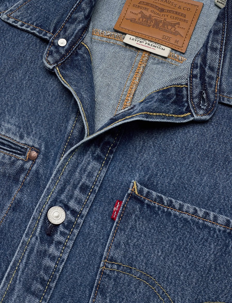 Levi's® - LEVIS TWIST SHACKET LETS DO TH - džinsa jakas bez oderējuma - dark indigo - flat finish - 5