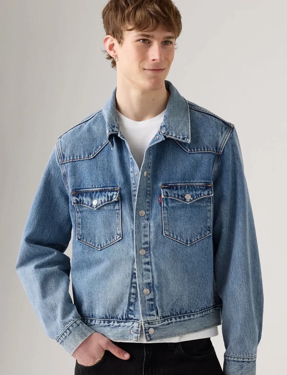 Levi's® - WESTERN TRUCKER T3 THATS A MYT - ungefütterte denimjacken - med indigo - worn in - 0