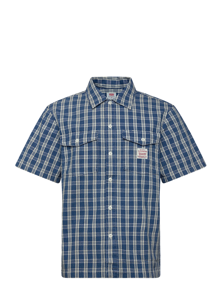 Levi's® - SS WORKER WW SUMMER CHECK SHIR - languoti marškiniai - blues - 1