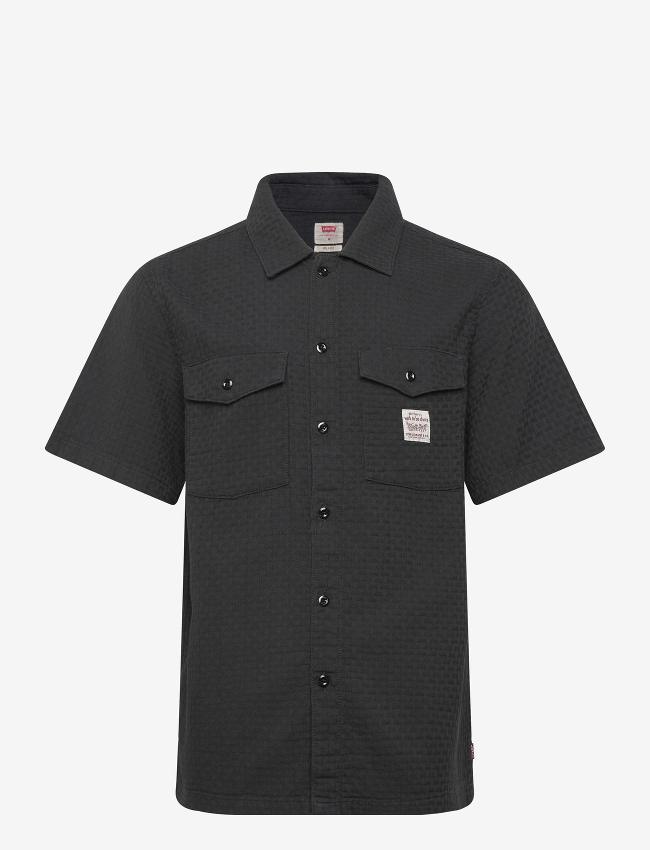 Levi's® - SS WORKER WW DARK PHANTOM DOBB - kortærmede skjorter - blacks - 1