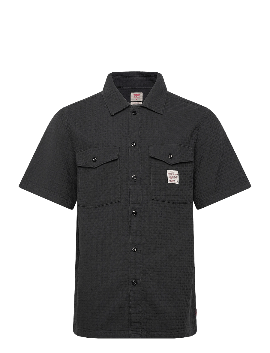 Levi's® - SS WORKER WW DARK PHANTOM DOBB - kortærmede skjorter - blacks - 1