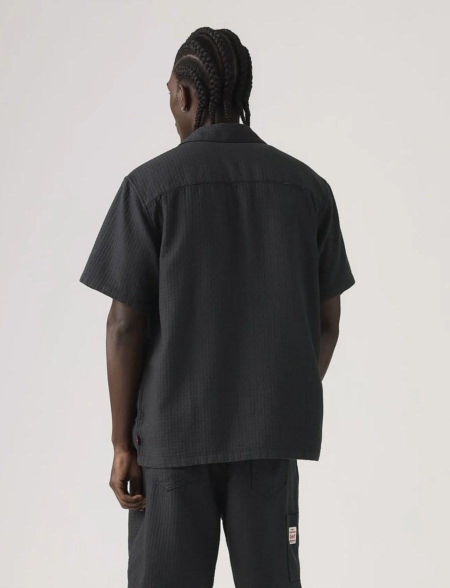 Levi's® - SS WORKER WW DARK PHANTOM DOBB - kortærmede skjorter - blacks - 3