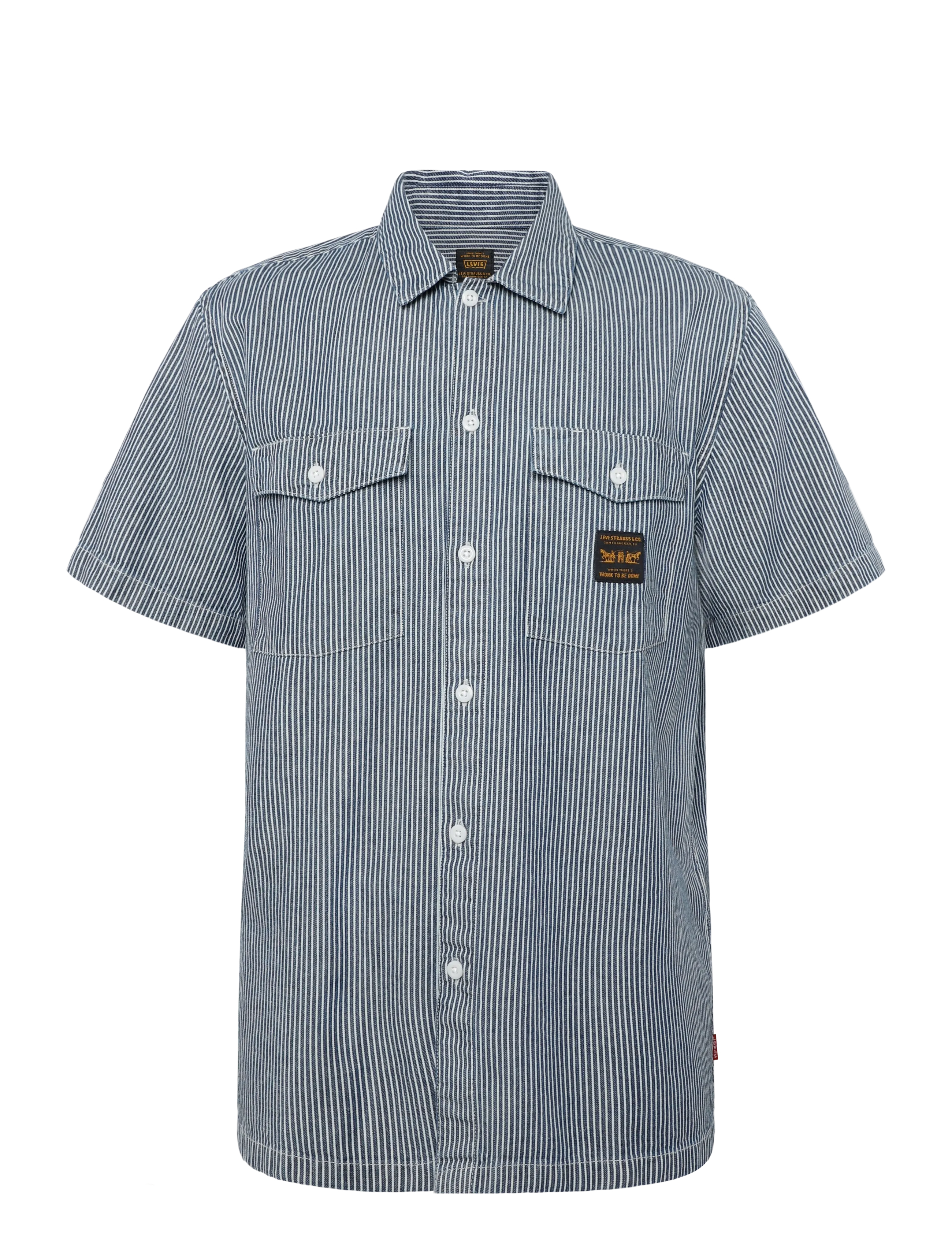 Levi's® SS WORKER WW WASHINGTON STRIPE - Hemden - DARK INDIGO - FLAT FINISH / navy