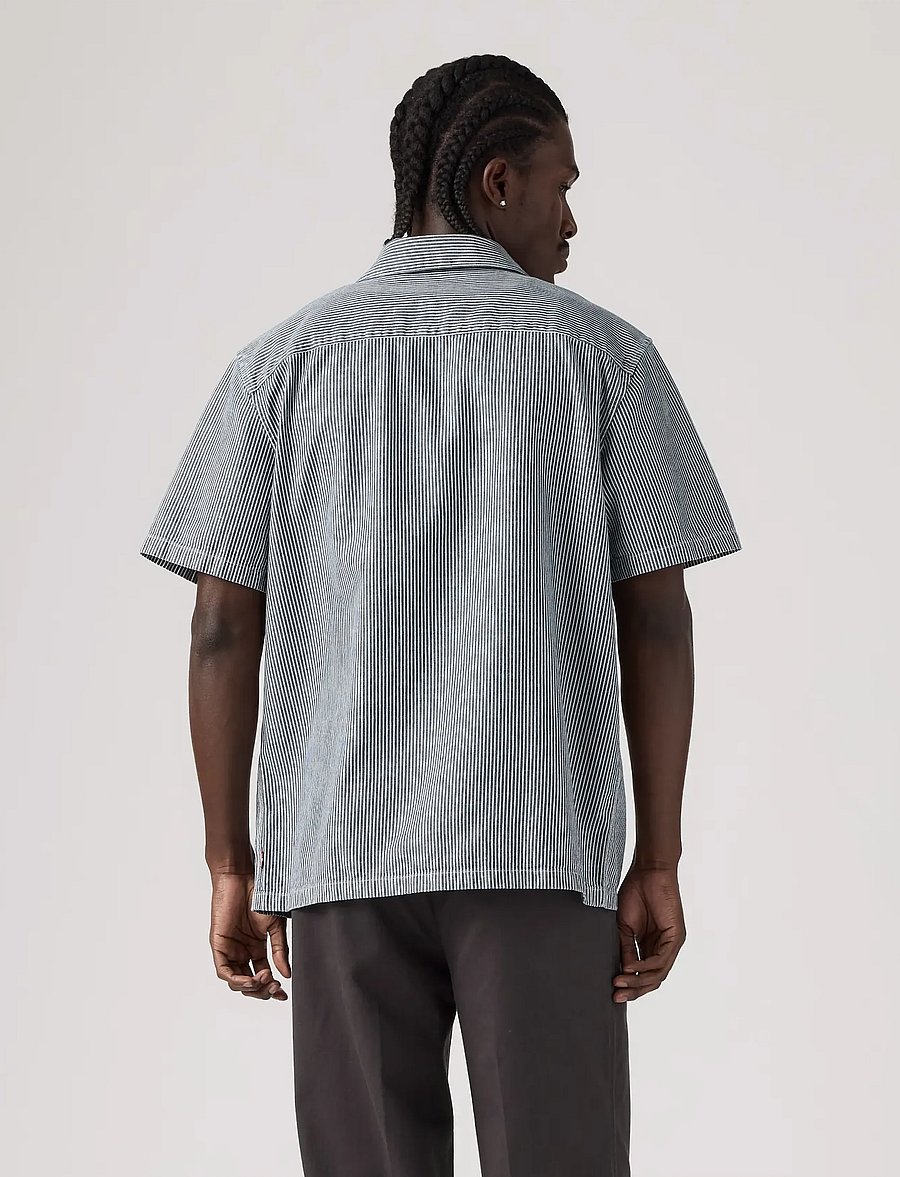 Levi's® - SS WORKER WW WASHINGTON STRIPE - denim overhemden - dark indigo - flat finish - 4