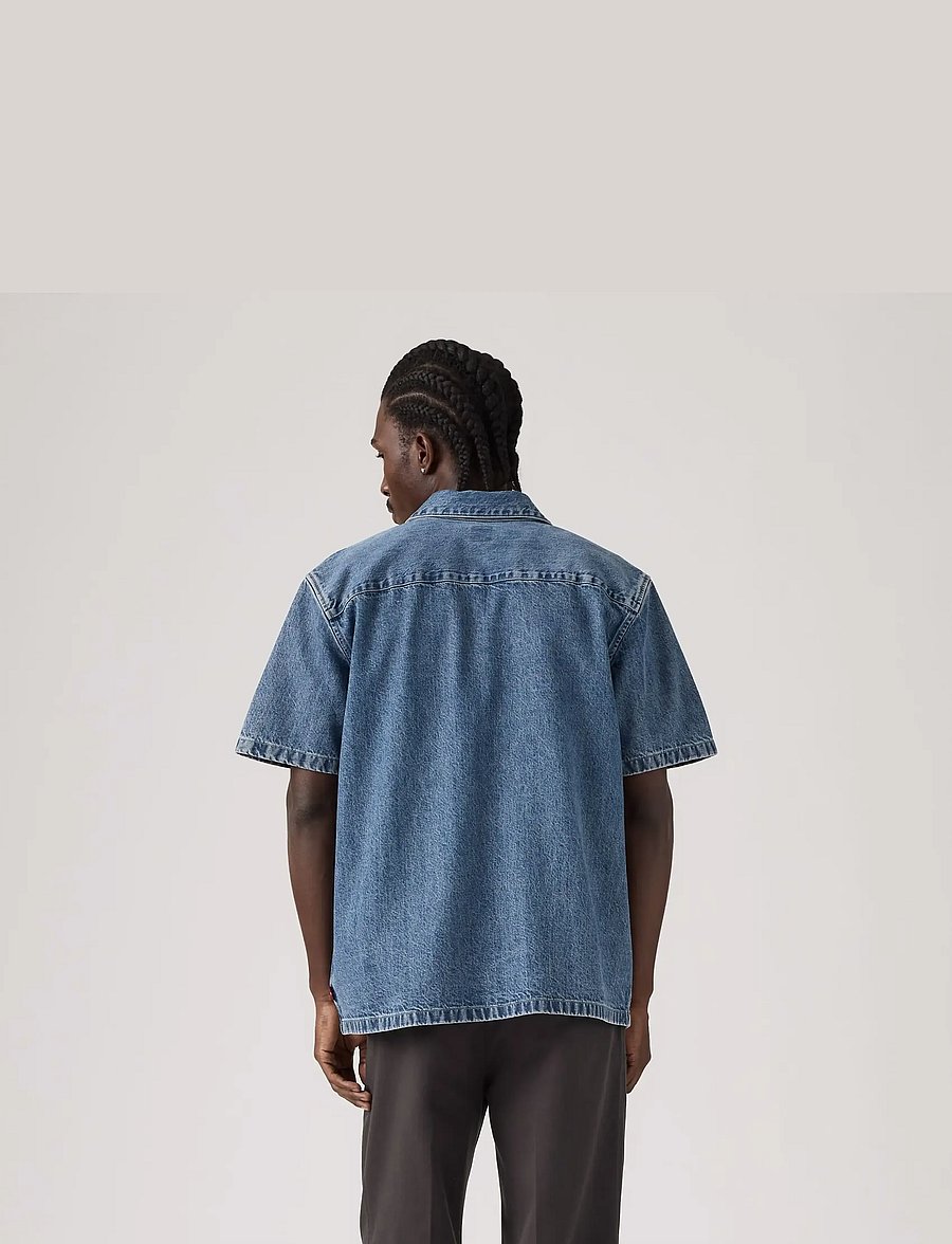Levi's® - SS WORKER WW MINE FOR NOW - jeansskjortor - dark indigo - worn in - 3