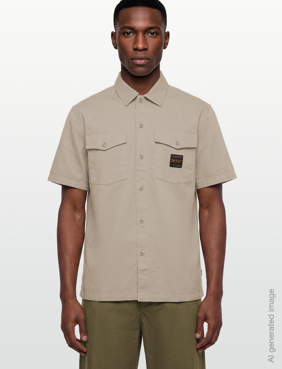 Levi's® - SS WORKER WW TRENCH COAT TWILL - kortærmede skjorter - neutrals - 3
