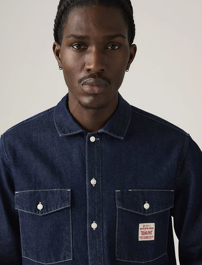 Levi's® - LS WORKER WW RINSE WORK REPEAT - teksasärgid - dark indigo - flat finish - 4