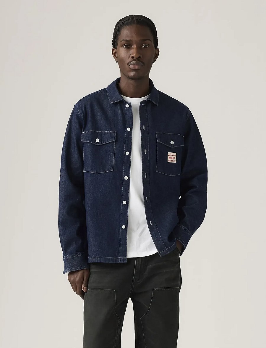 Levi's® - LS WORKER WW RINSE WORK REPEAT - teksasärgid - dark indigo - flat finish - 5