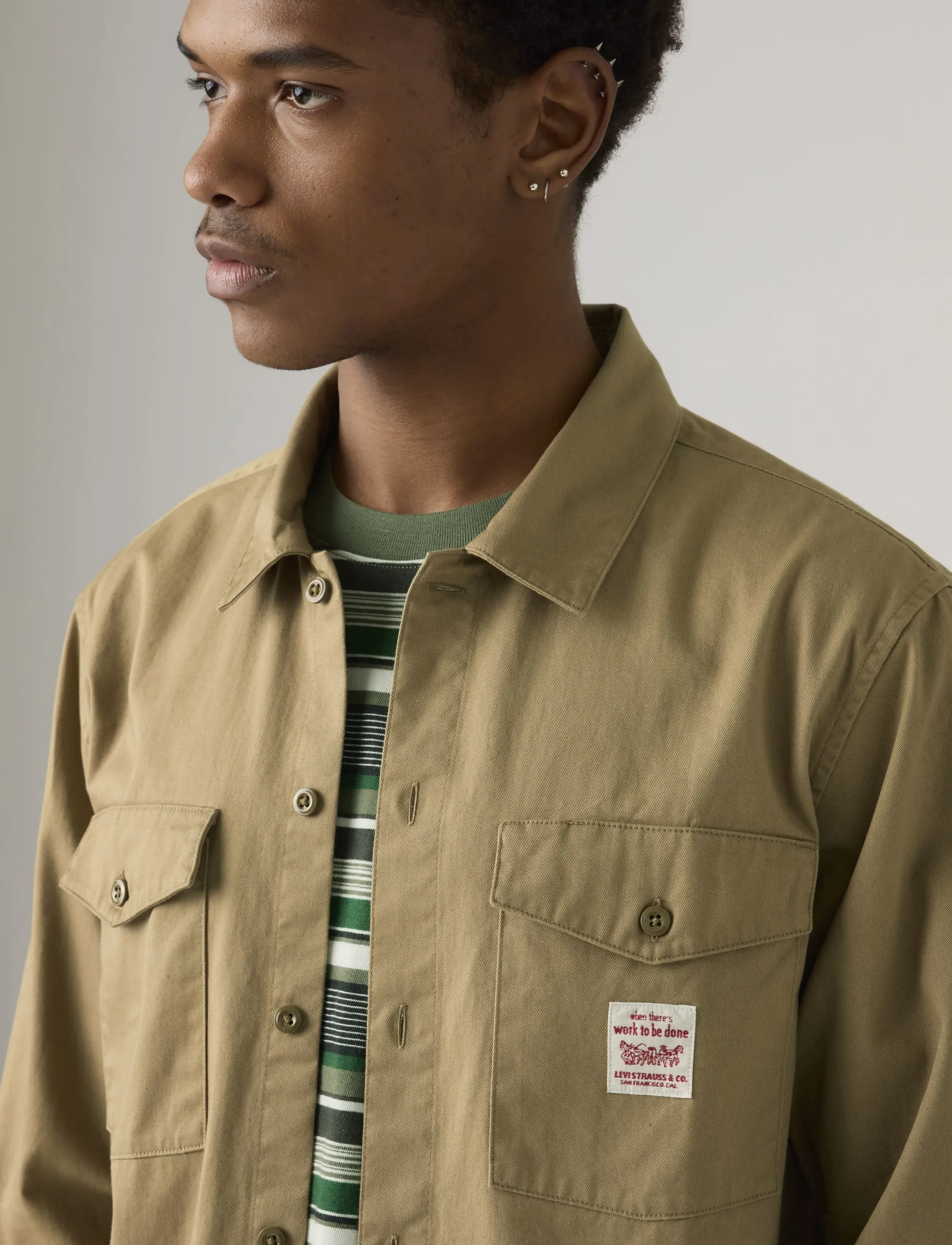 Levi's® - LS WORKER TIGERS EYE TWILL - browns - 4