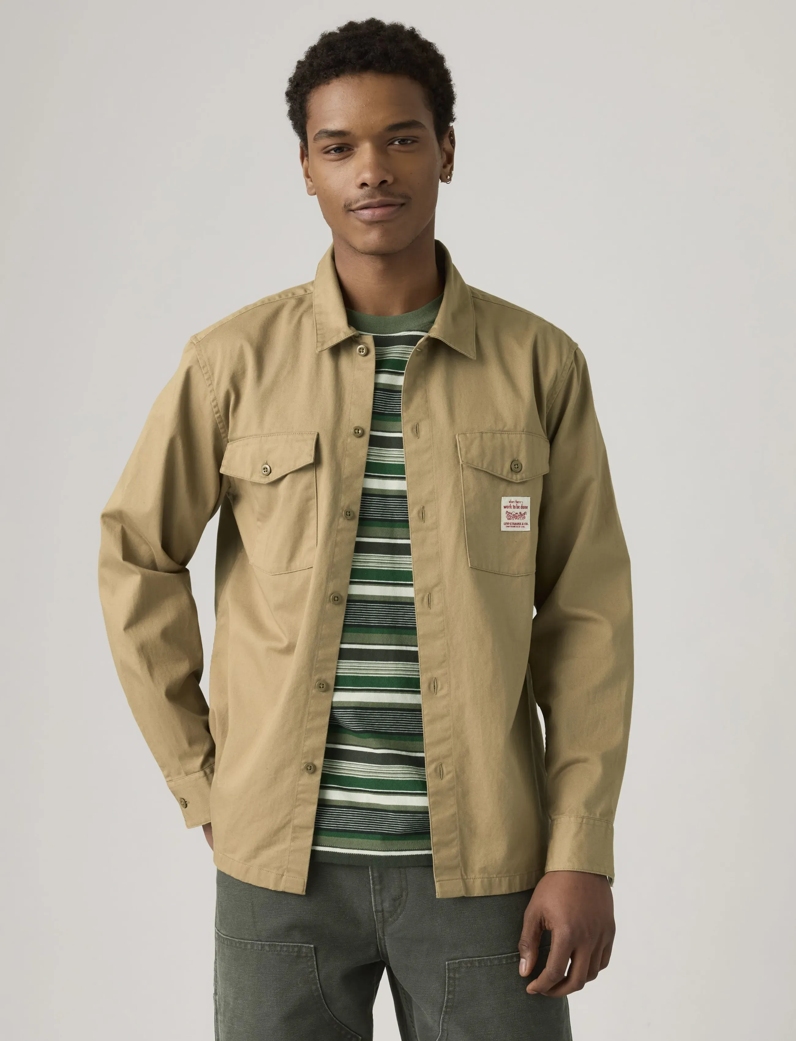 Levi's® - LS WORKER TIGERS EYE TWILL - browns - 5