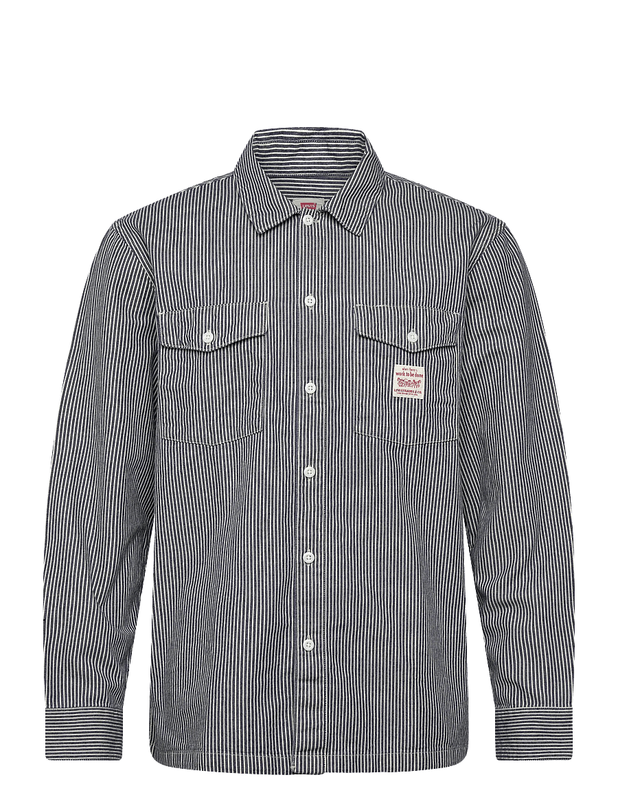 Levi's® - LS WORKER WW WASHINGTON STRIPE - striped shirts - dark indigo - flat finish - 1