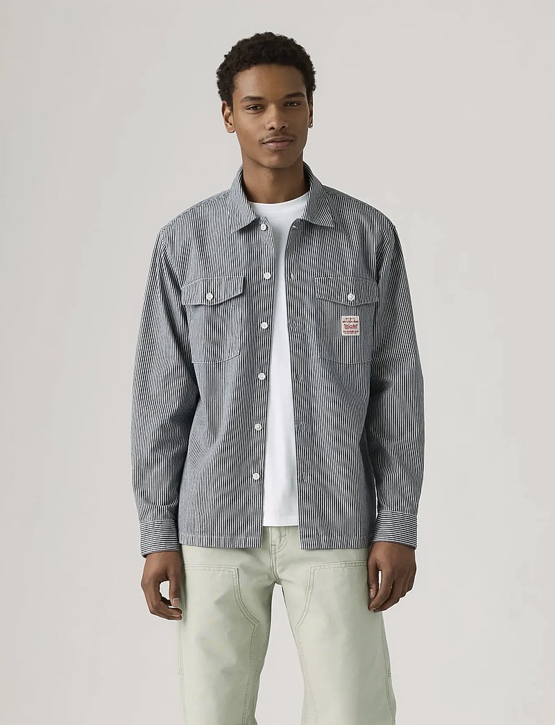 Levi's® - LS WORKER WW WASHINGTON STRIPE - gestreifte hemden - dark indigo - flat finish - 0