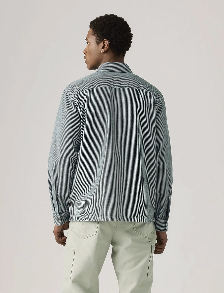 Levi's® - LS WORKER WW WASHINGTON STRIPE - striped shirts - dark indigo - flat finish - 3