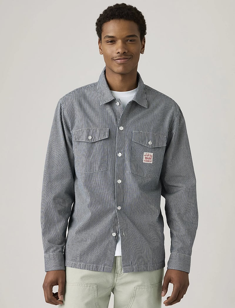 Levi's® - LS WORKER WW WASHINGTON STRIPE - gestreifte hemden - dark indigo - flat finish - 5