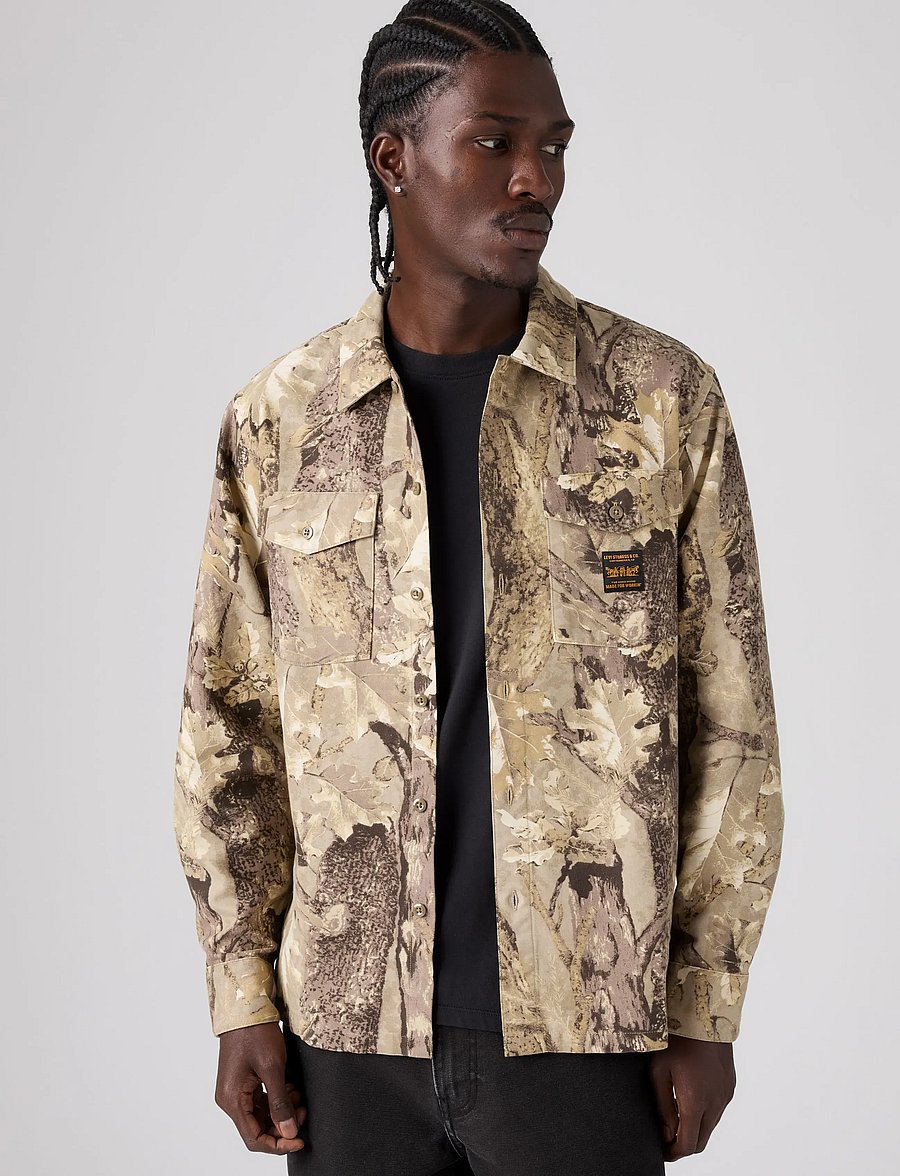 Levi's® - LS WORKER WW TEX FOREST CAMO G - pattern shirts - neutrals - 0