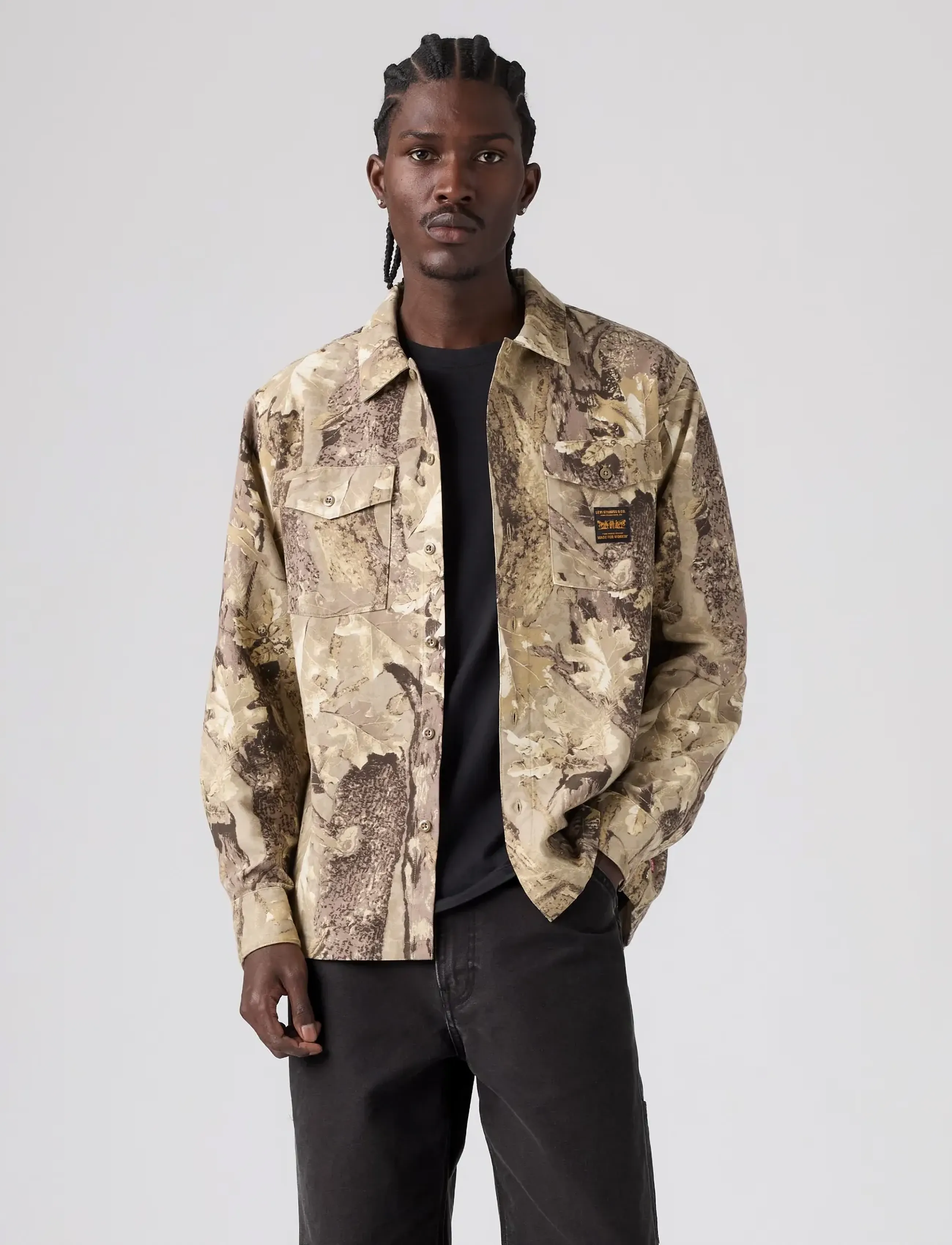 Levi's® - LS WORKER WW TEX FOREST CAMO G - pattern shirts - neutrals - 3