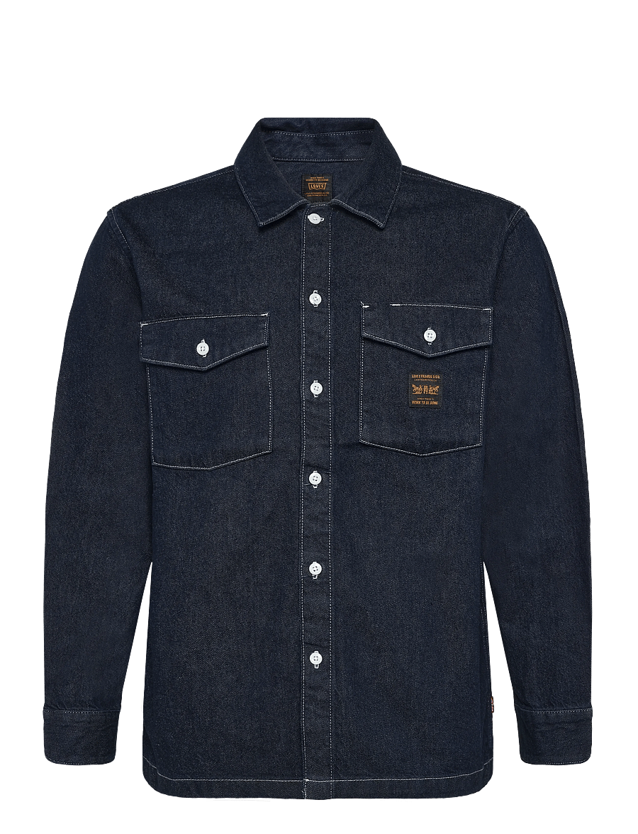 Levi's® - LS WORKER WW RINSE WORK REPEAT - denim shirts - dark indigo - flat finish - 0