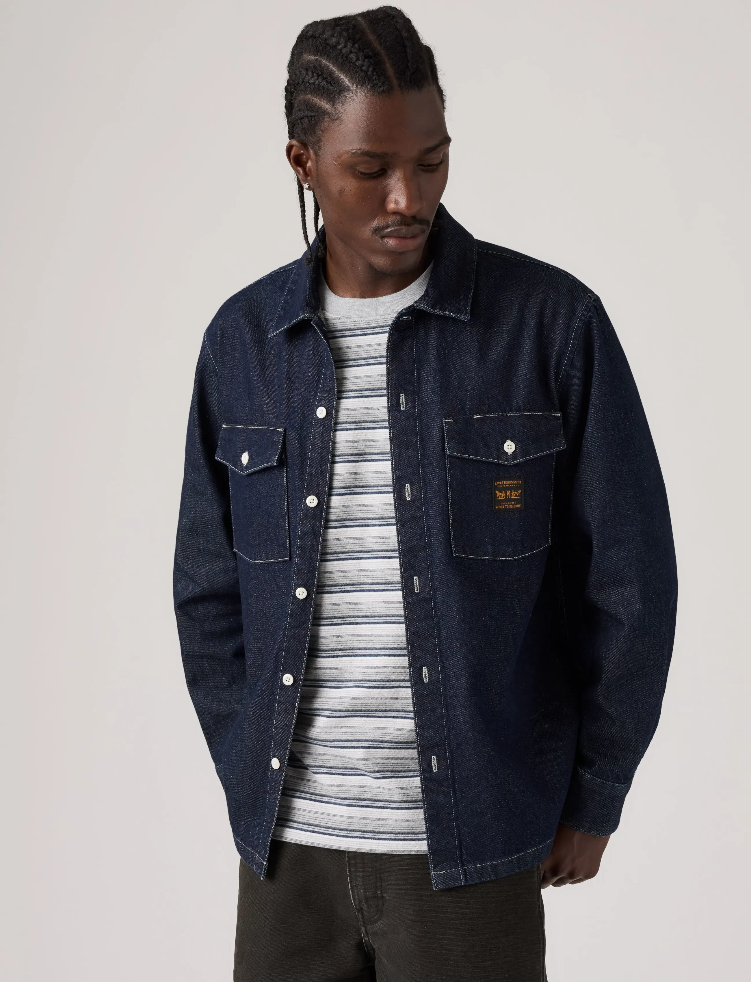 Levi's® LS WORKER WW RINSE WORK REPEAT - Streetwear - DARK INDIGO - FLAT FINISH / navy