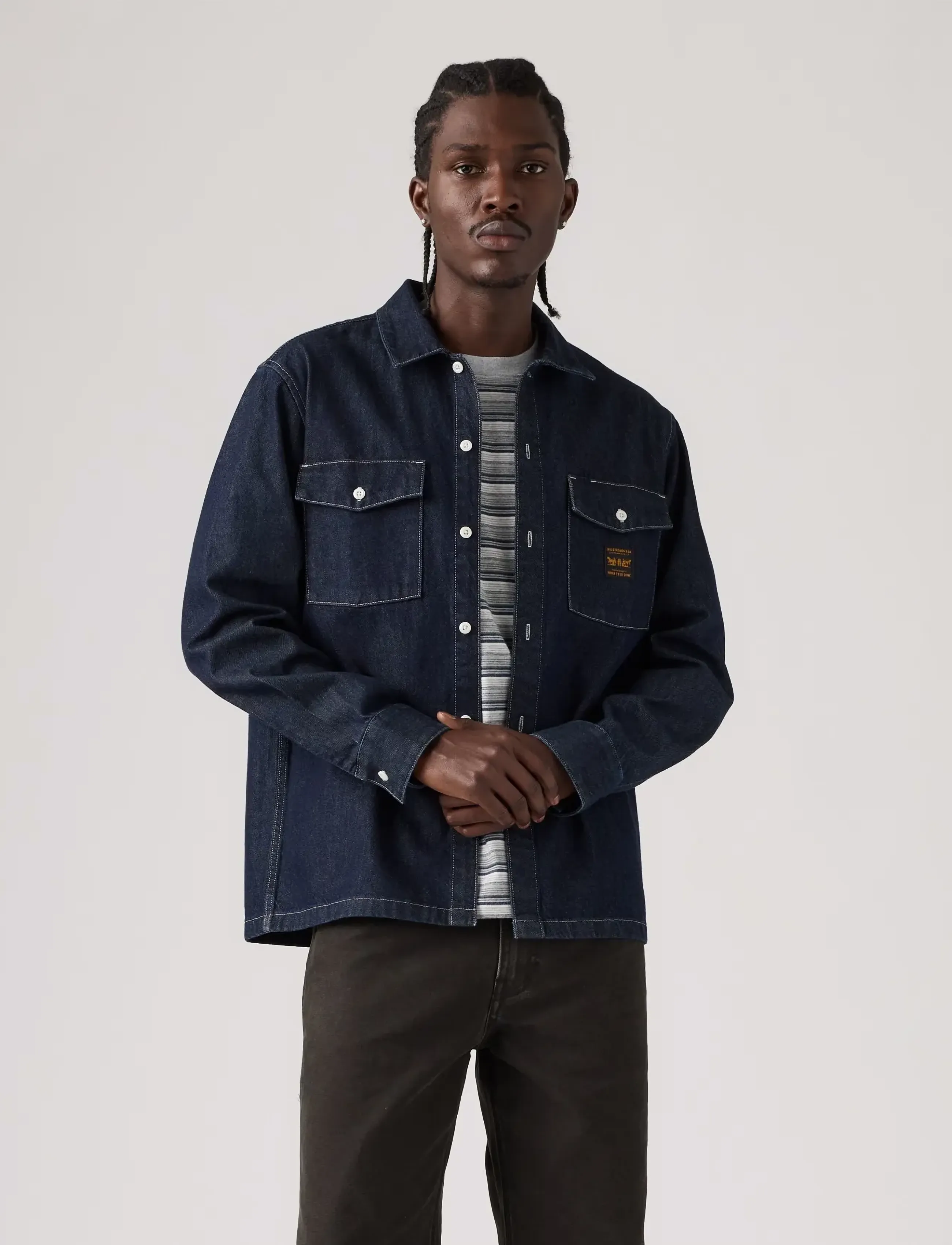 Levi's® - LS WORKER WW RINSE WORK REPEAT - jeanshemden - dark indigo - flat finish - 3