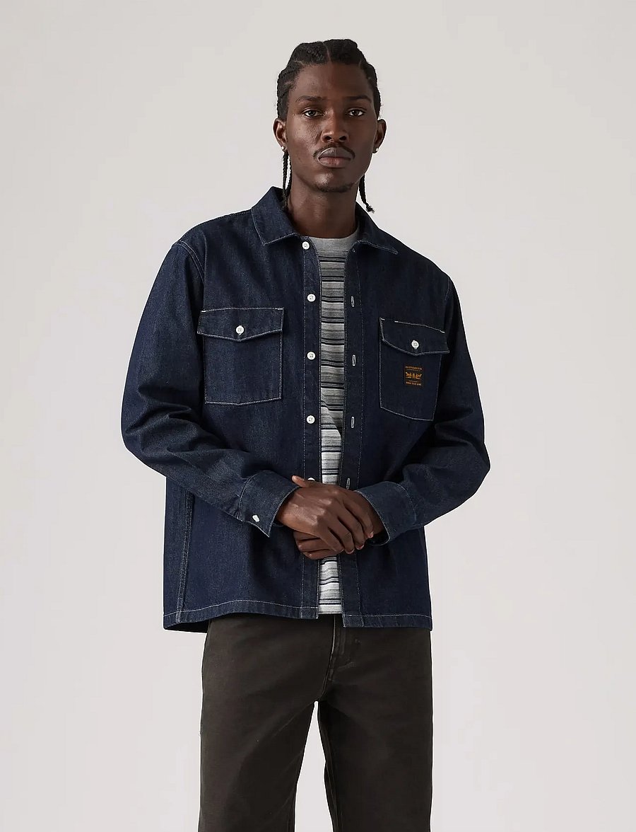 Levi's® - LS WORKER WW RINSE WORK REPEAT - jeanshemden - dark indigo - flat finish - 3