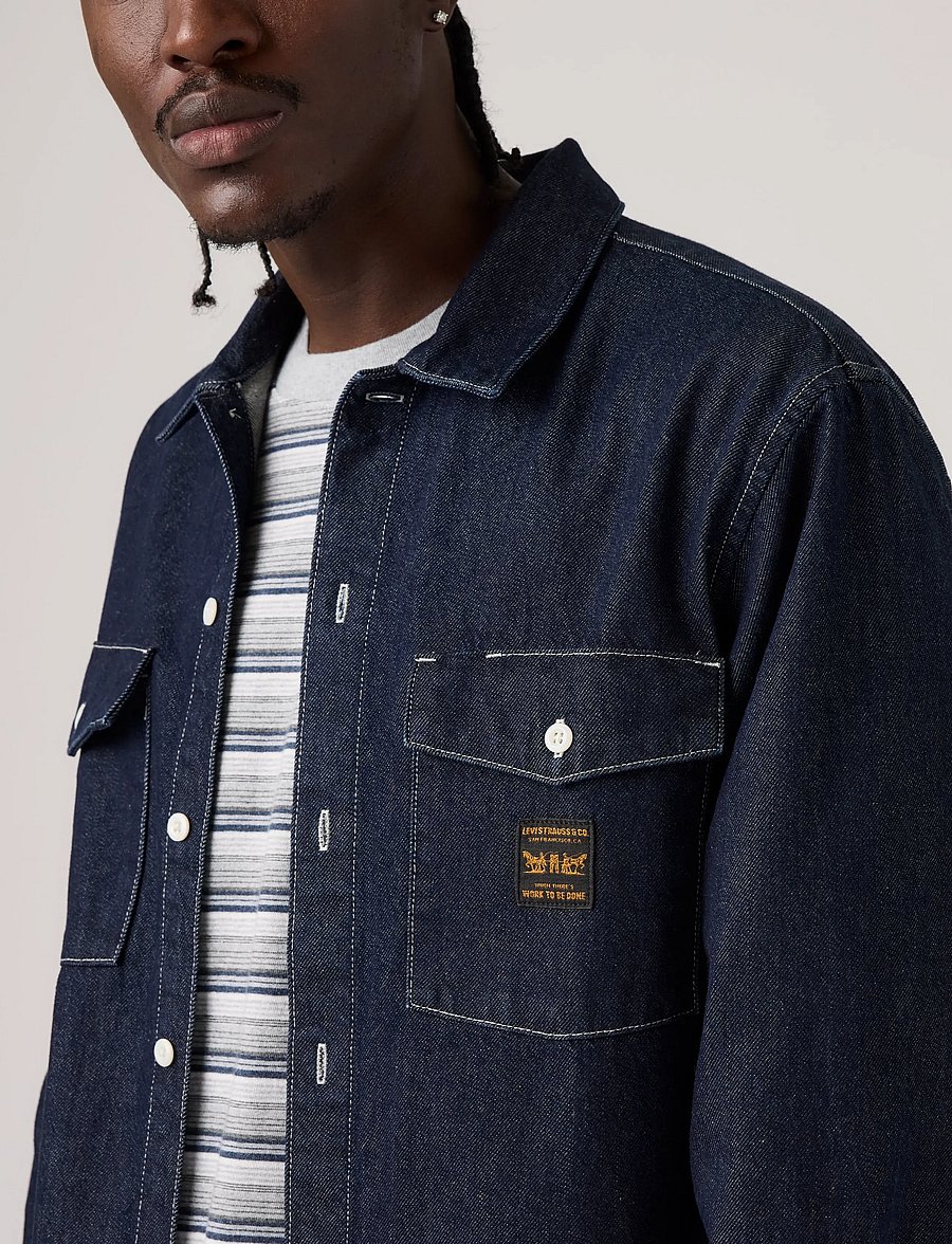 Levi's® - LS WORKER WW RINSE WORK REPEAT - jeanshemden - dark indigo - flat finish - 5