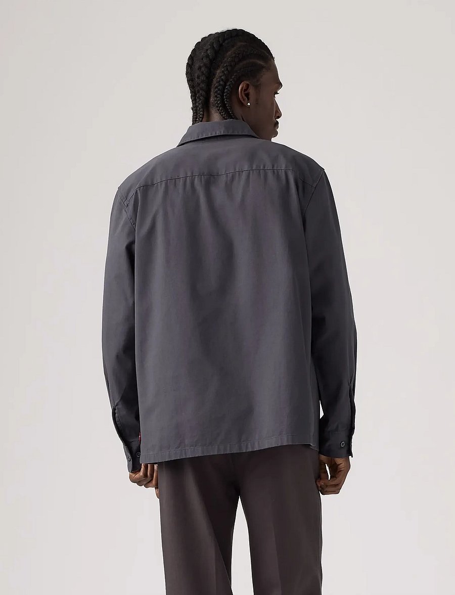 Levi's® - LS WORKER WW PERISCOPE TWILL - jeansskjortor - greys - 4