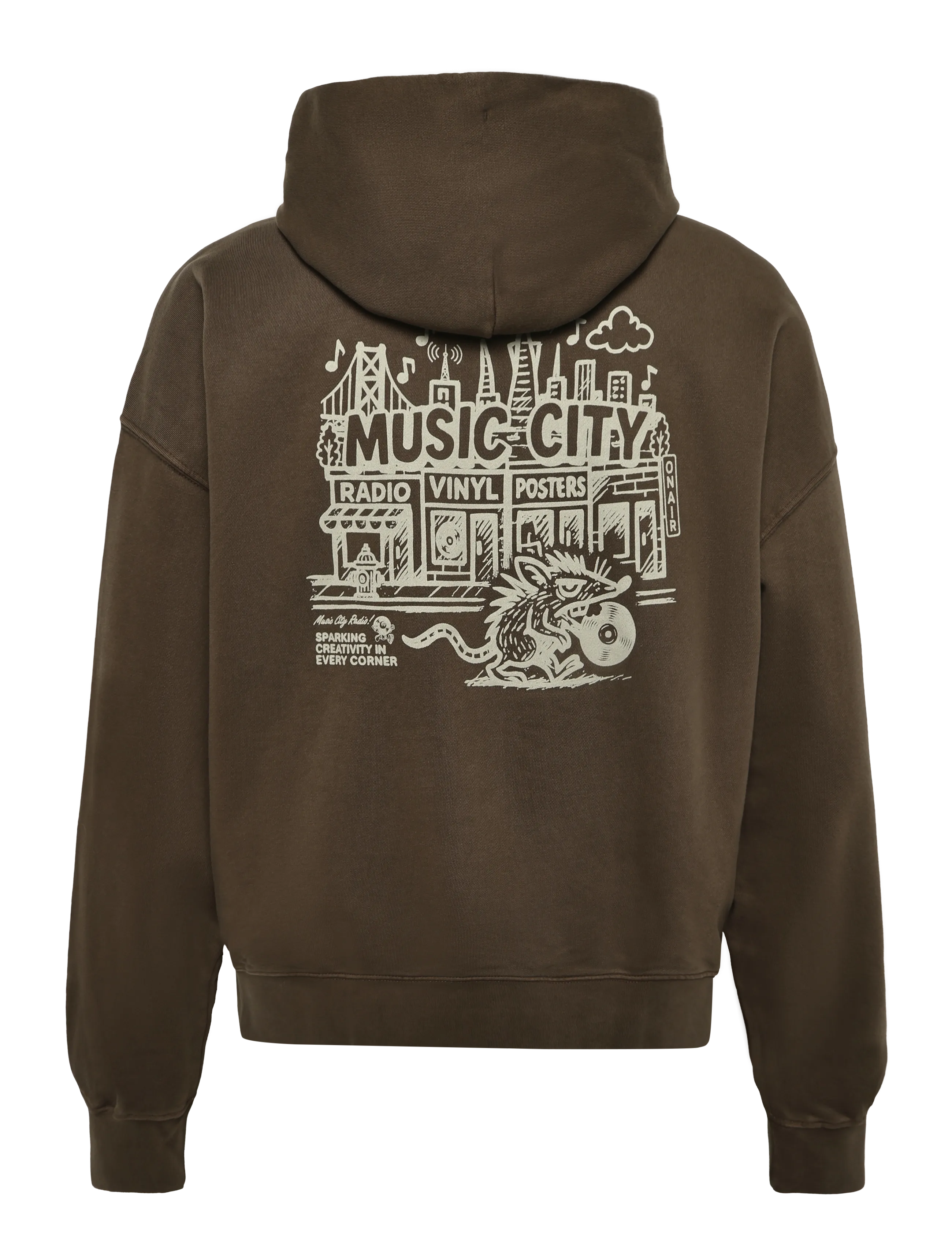 Levi's® - TWO HORSE BOXY HOODIE MUSIC CI - kapuzenpullover - brownsq - 2