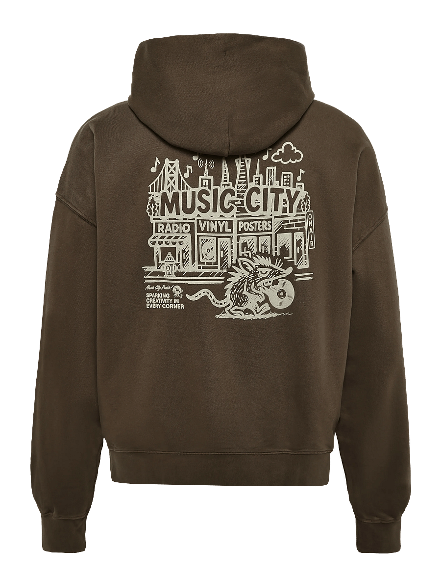 Levi's® - TWO HORSE BOXY HOODIE MUSIC CI - kapuzenpullover - brownsq - 2