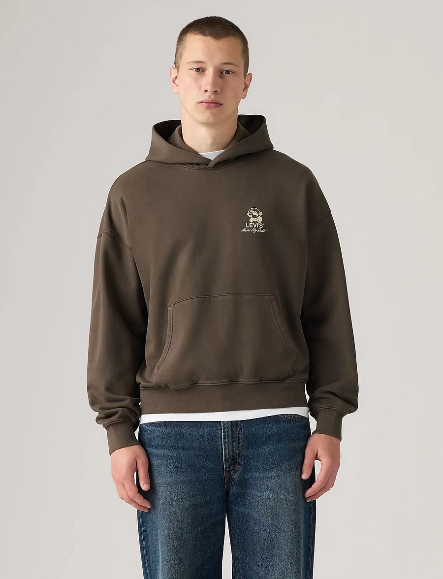 Levi's® - TWO HORSE BOXY HOODIE MUSIC CI - kapuzenpullover - brownsq - 3