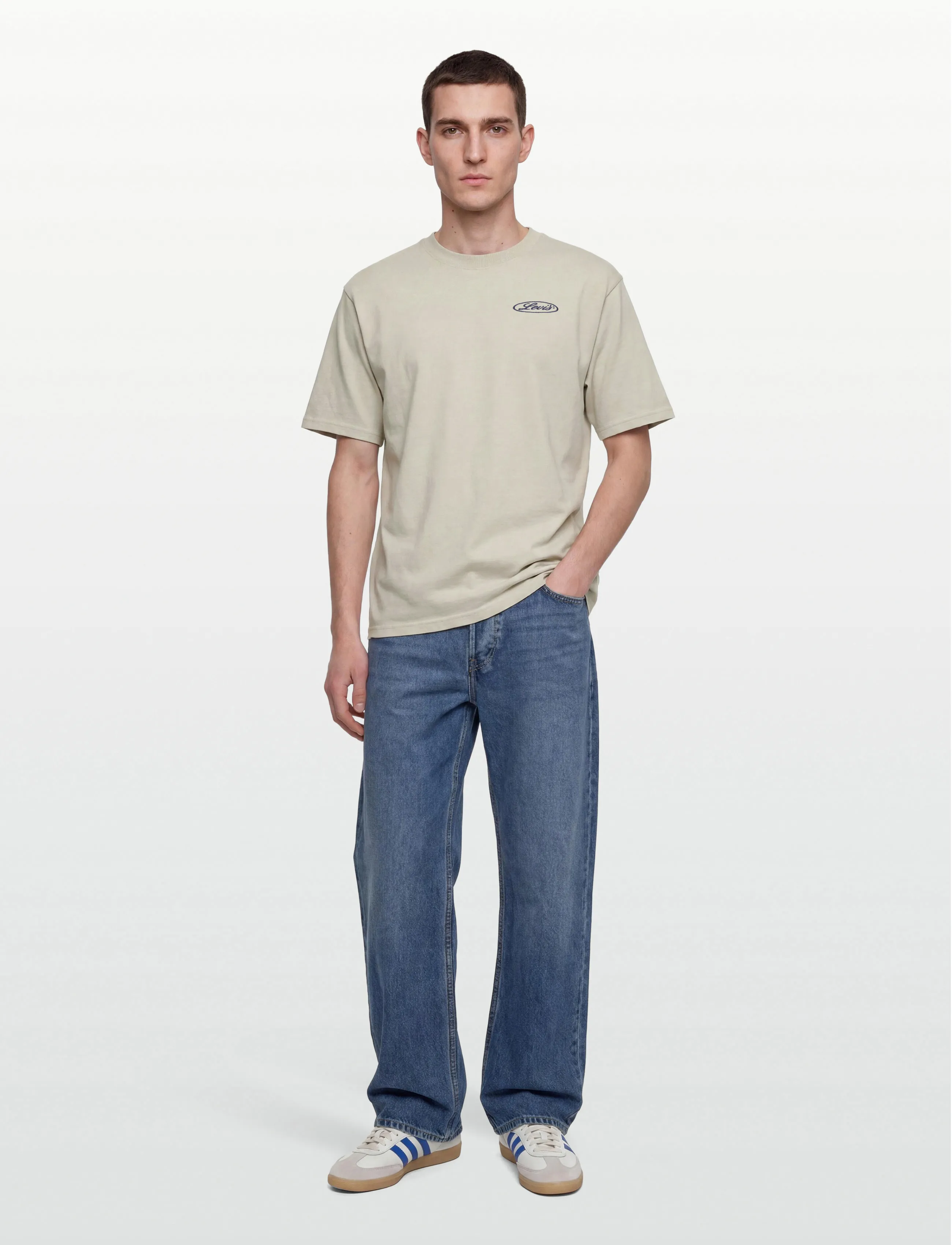 Levi's® WW GR TEE LEVIS ARCHIVAL 1 MOO - Tøj - BLUES / beige