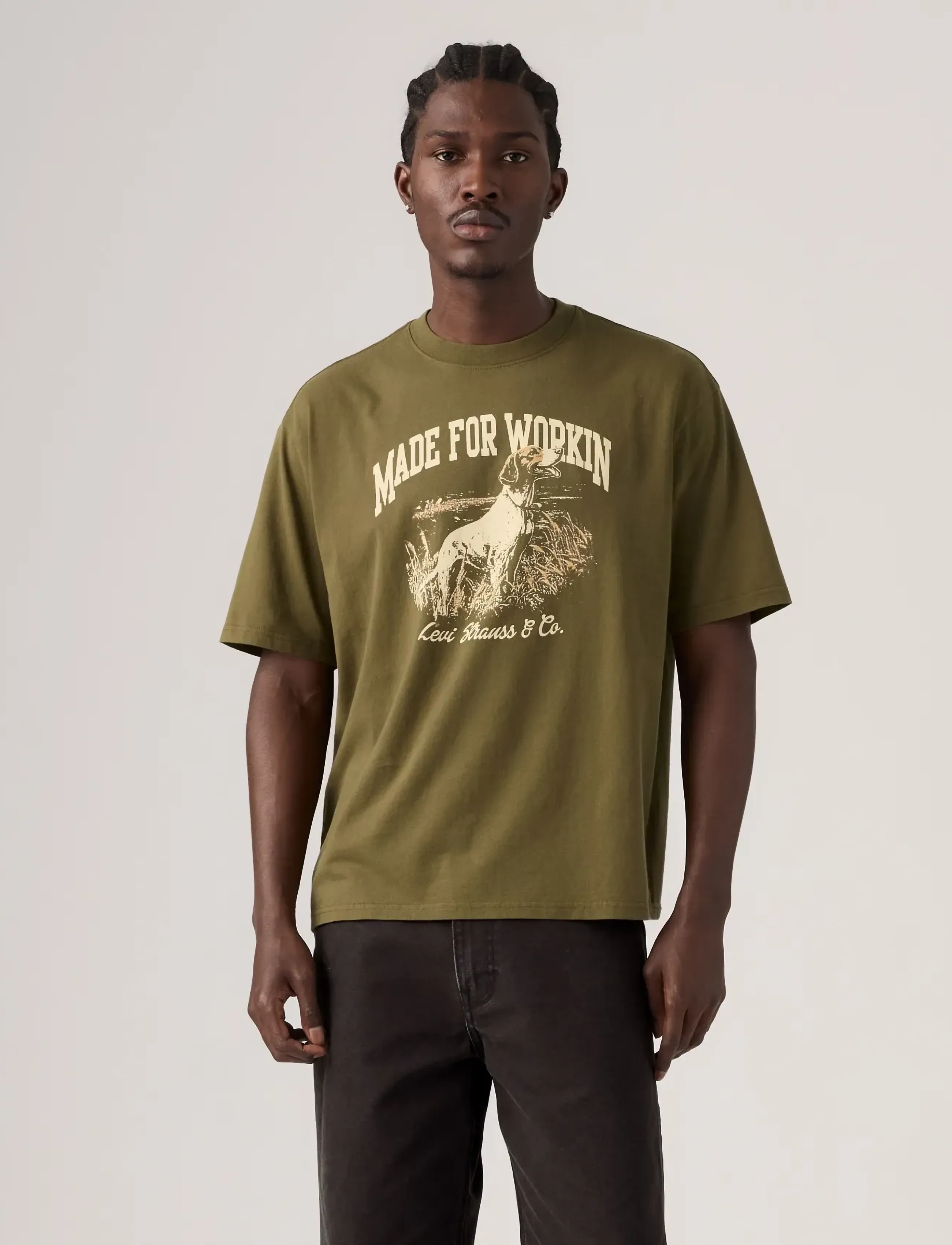 LEVIS ® Ww Gr Tee Made For Workin Dark t-shirts med tryck herr – bild 2