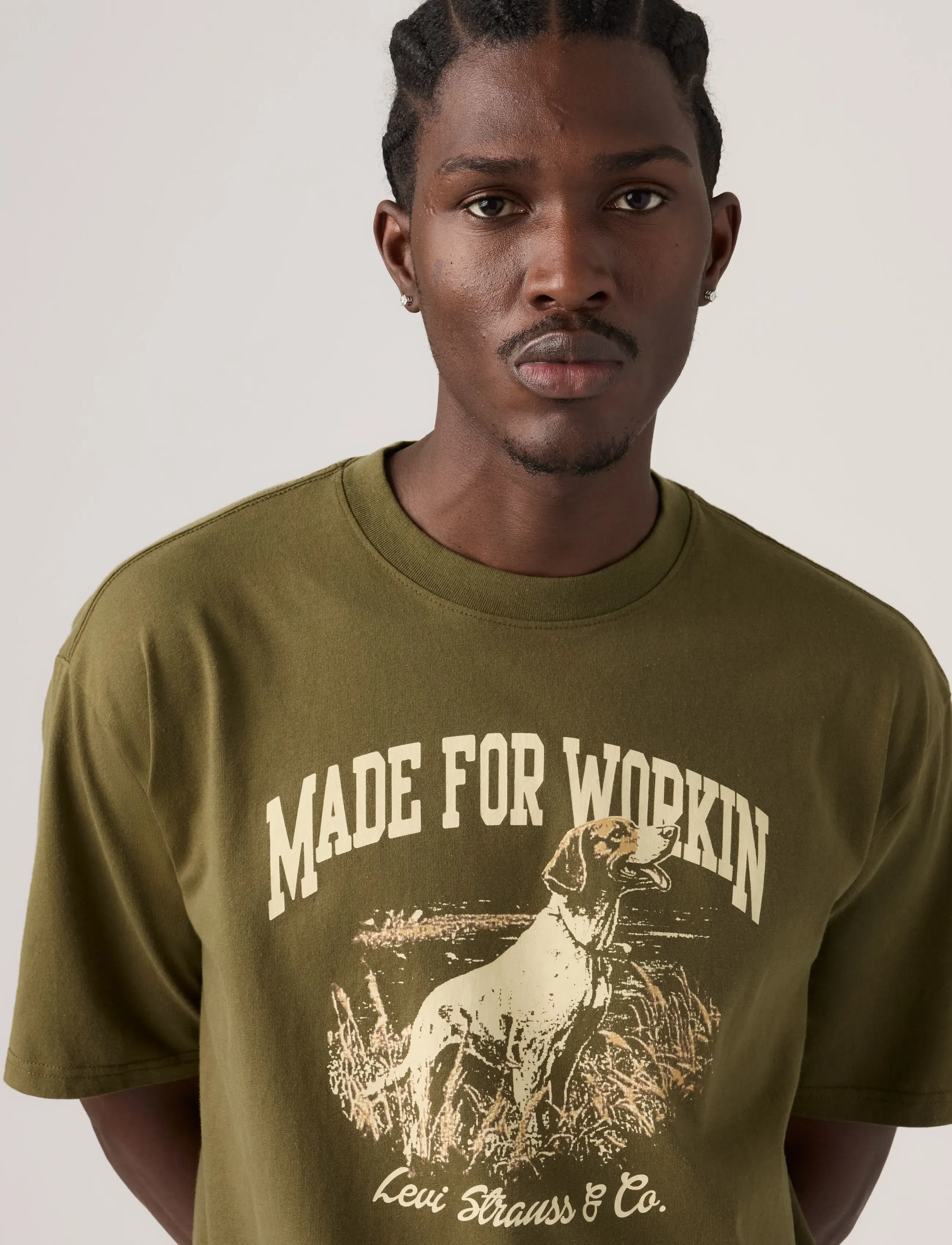 LEVIS ® Ww Gr Tee Made For Workin Dark t-shirts med tryck herr – bild 4