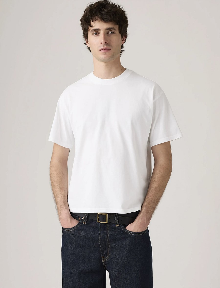 Levi's® - BOXY SS TEE BRIGHT WHITE JERSE - t-krekli ar īsām piedurknēm - whites - 0