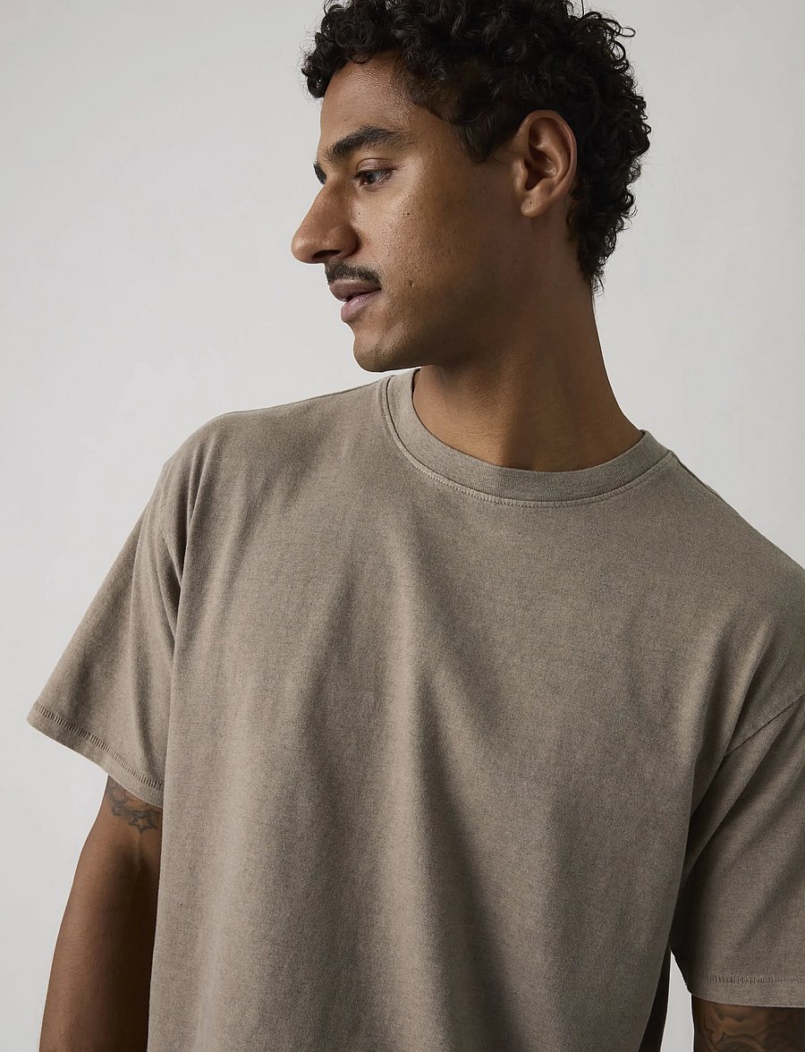 Levi's® - BOXY SS TEE POSTGRUNGE FUNGI G - kortermede t-skjorter - browns - 4