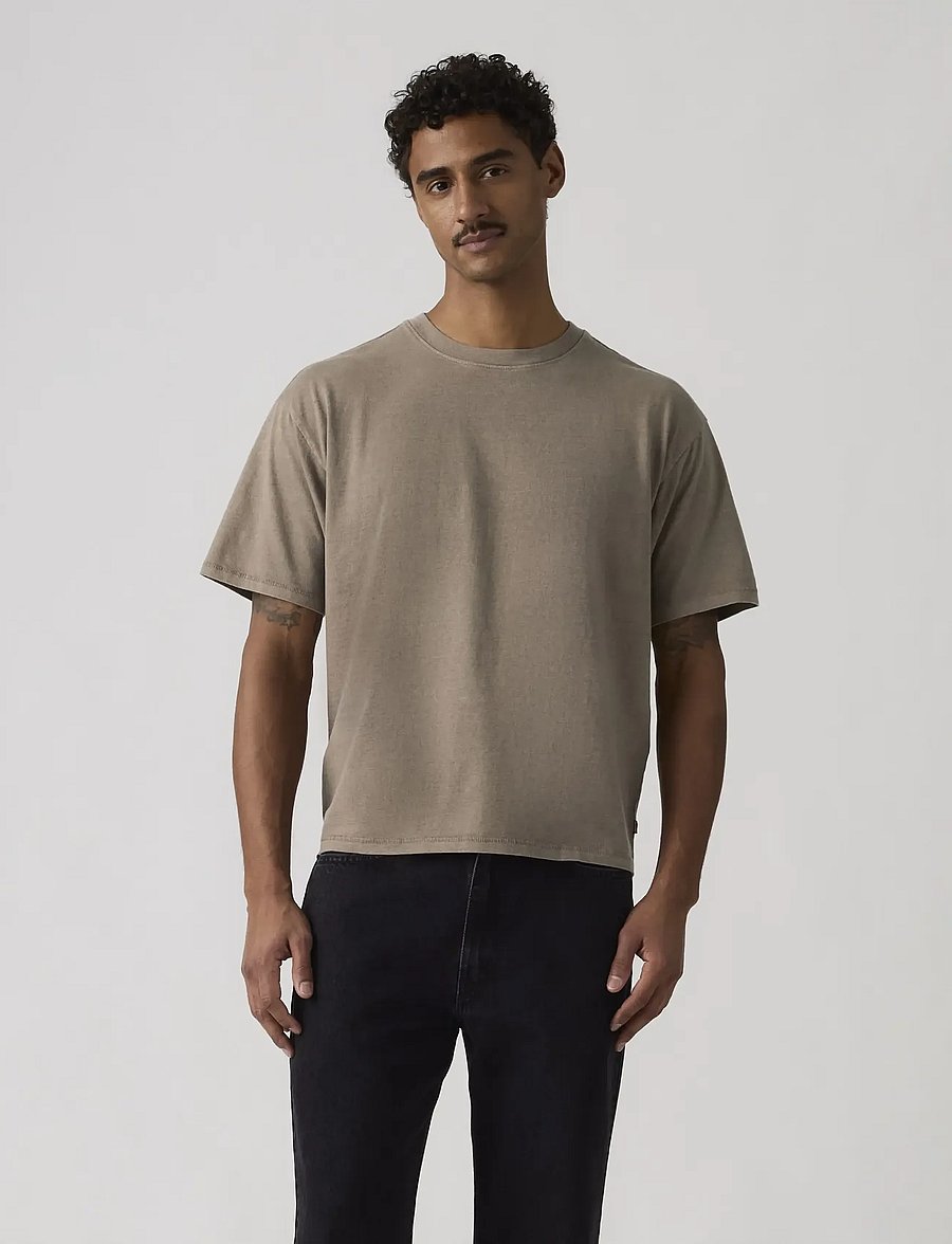 Levi's® - BOXY SS TEE POSTGRUNGE FUNGI G - kortermede t-skjorter - browns - 5