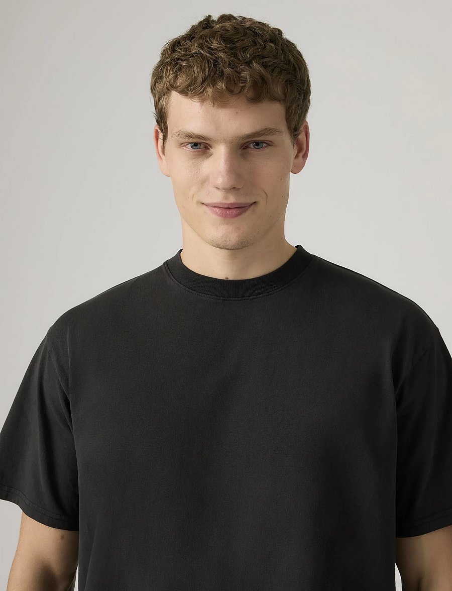 Levi's® - BOXY SS TEE GARMENT DYE JET BL - short-sleeved t-shirts - blacks - 4