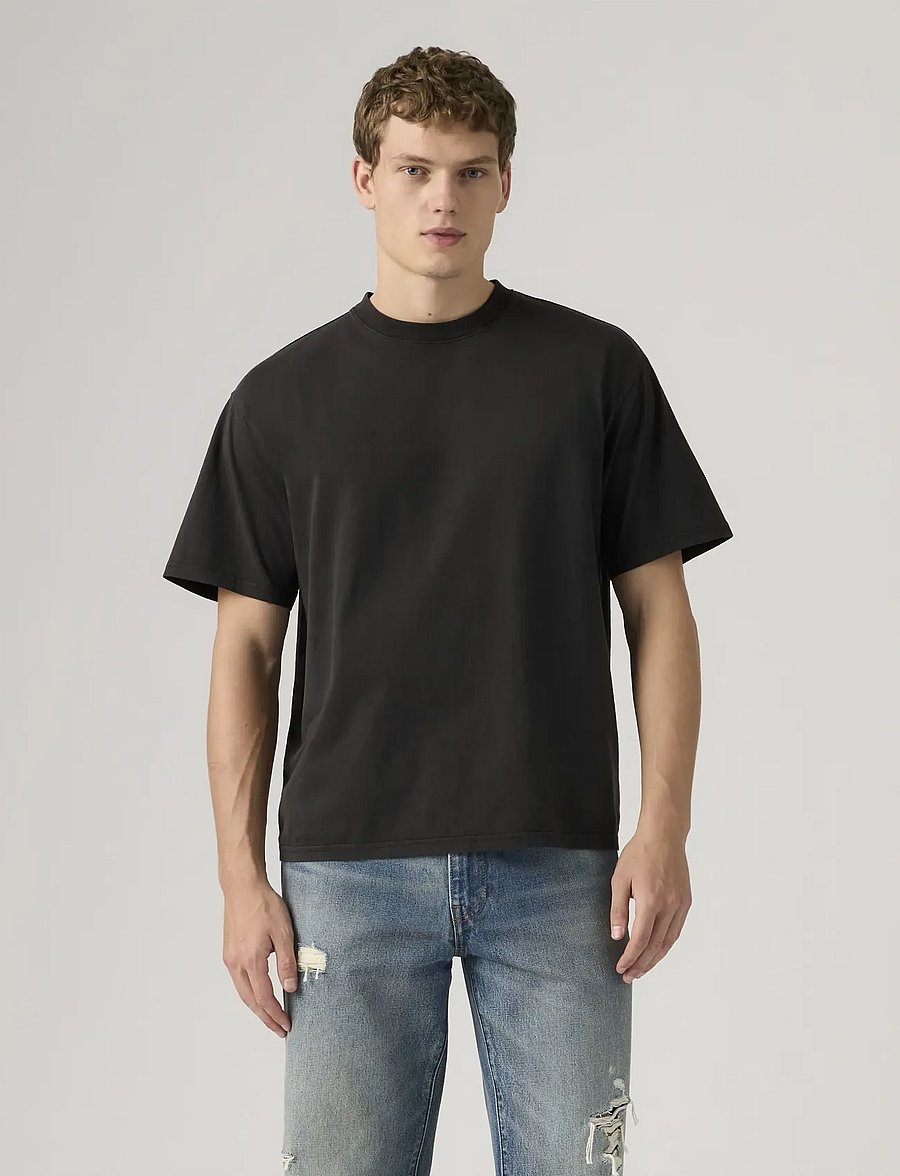 Levi's® - BOXY SS TEE GARMENT DYE JET BL - short-sleeved t-shirts - blacks - 5