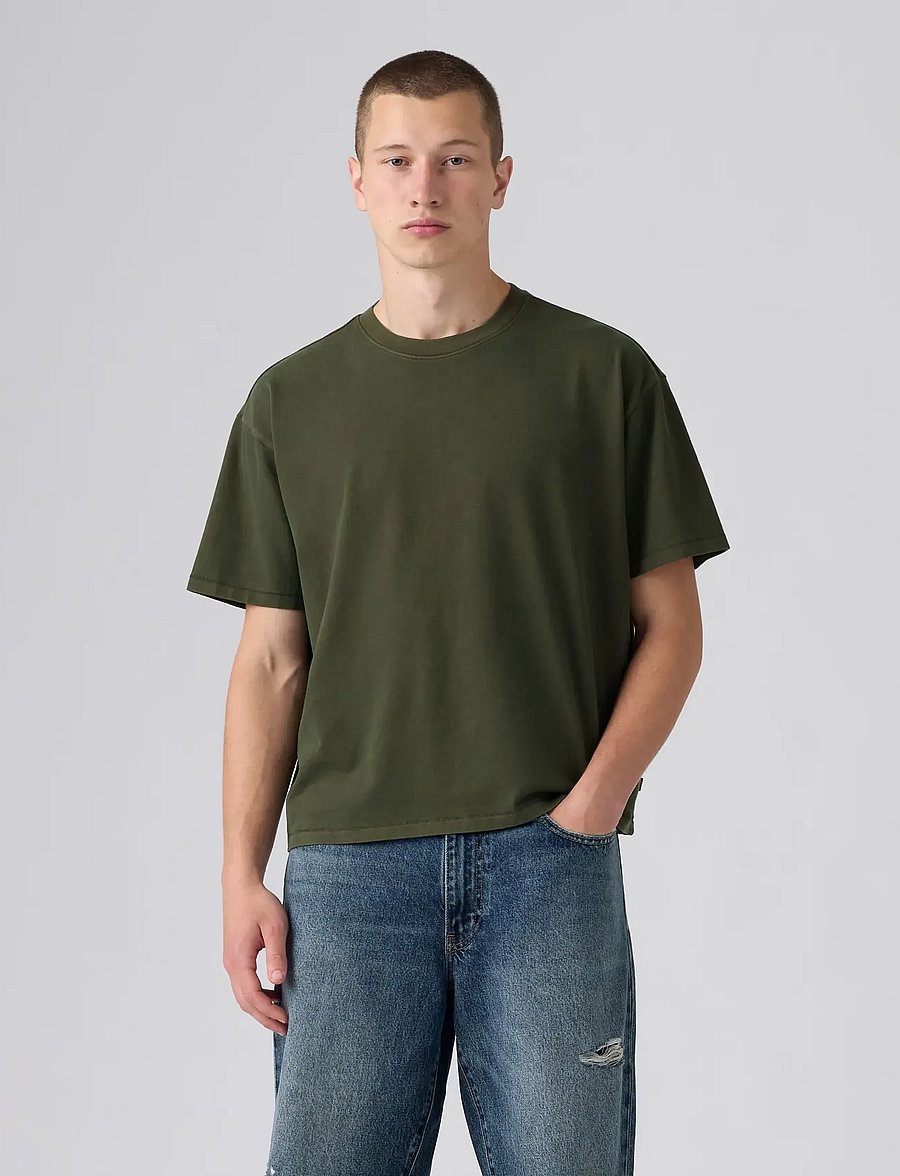 Levi's® - BOXY SS TEE SHEEN WASH ROSIN - greens - 3