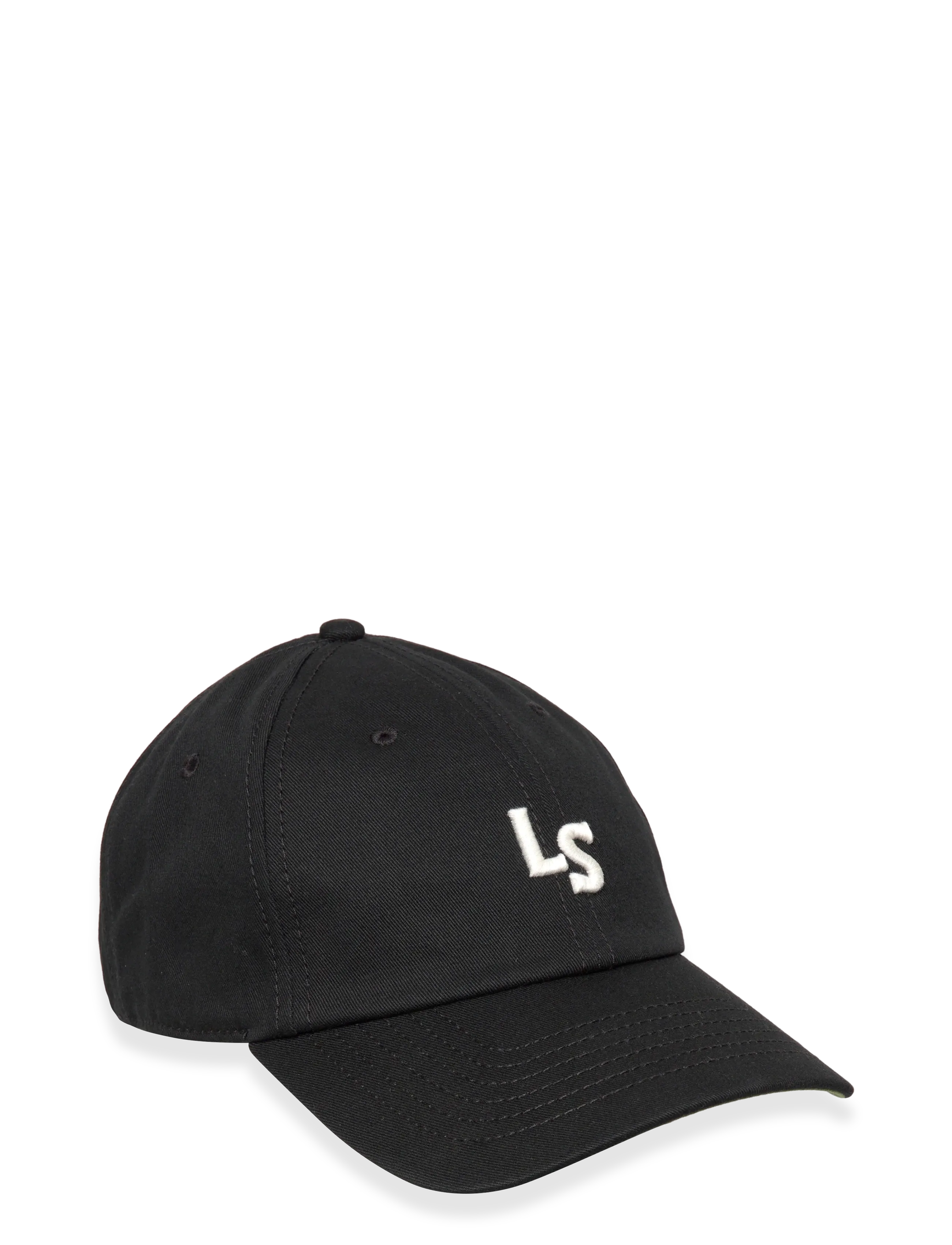 Levi's Ls Monogram Cap Caviar Twill, One Size, Black, Hovedbeklædning > Kasketter, Herre