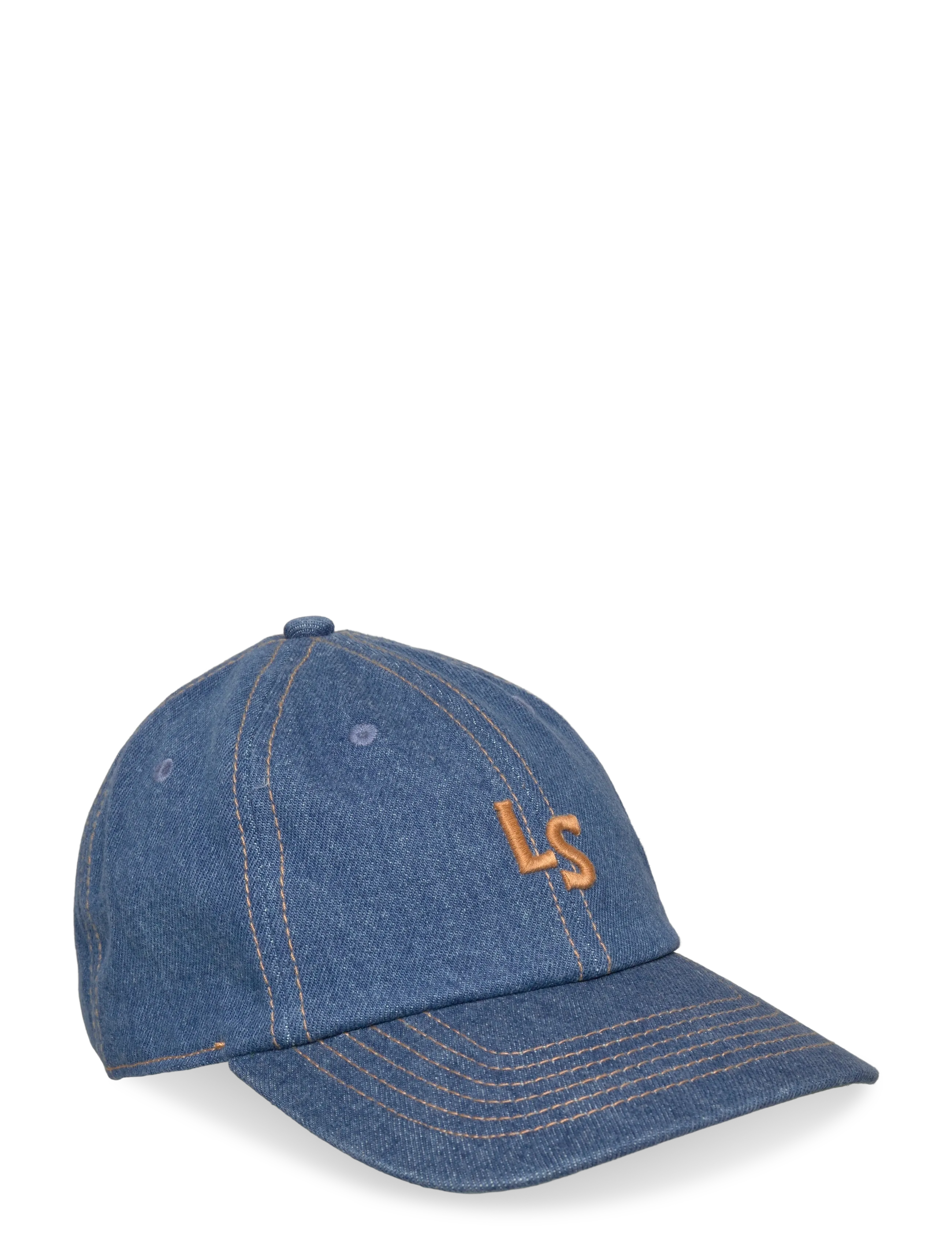 Levi's Ls Monogram Cap Indigo Mid Was, Mænd, Denim Monogram Baseball Kasket, Blå, Str: ONE SIZE