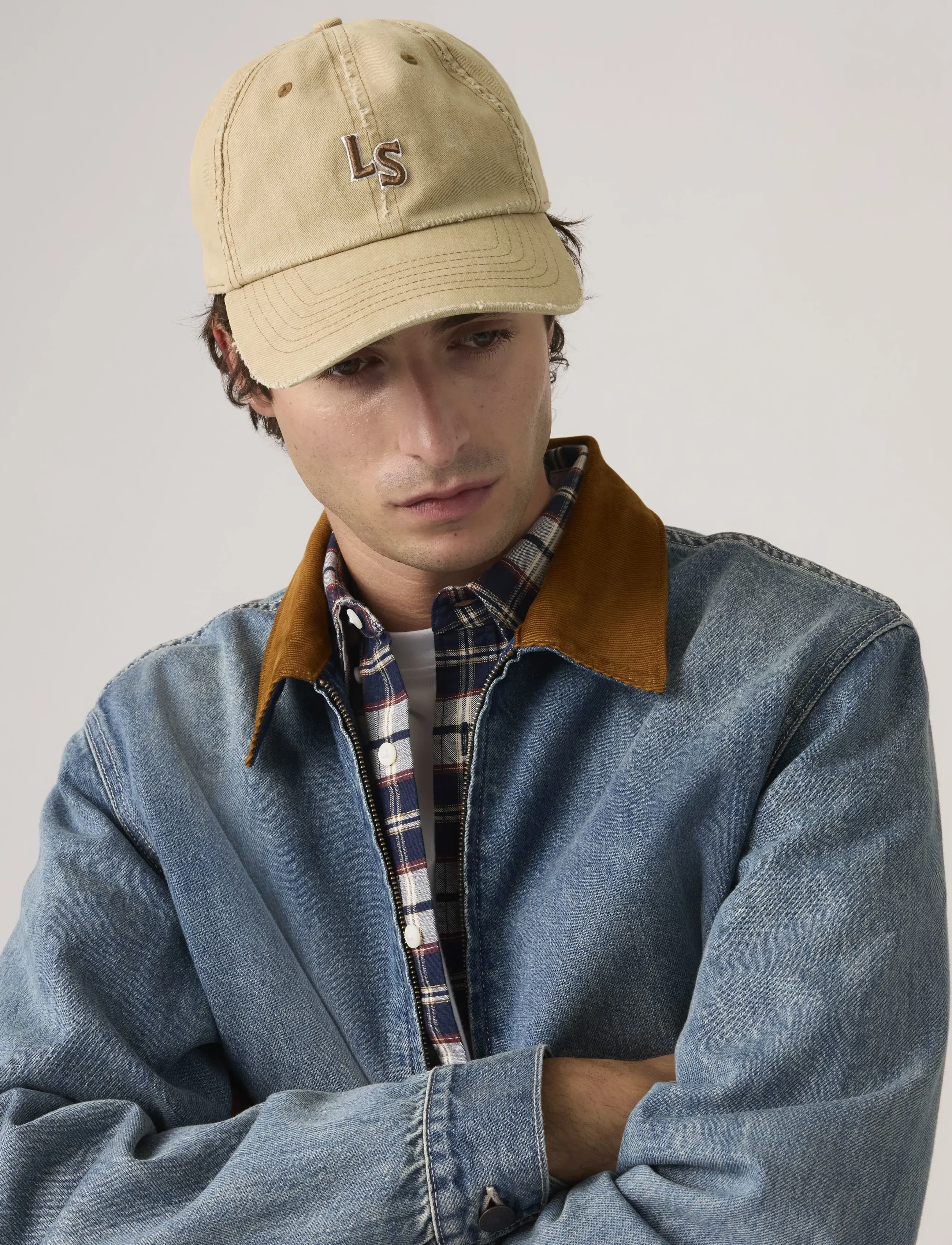 Levi's Ls Monogram Cap Sunshine Shelt, One Size, Brown, Hovedbeklædning > Kasketter, Herre