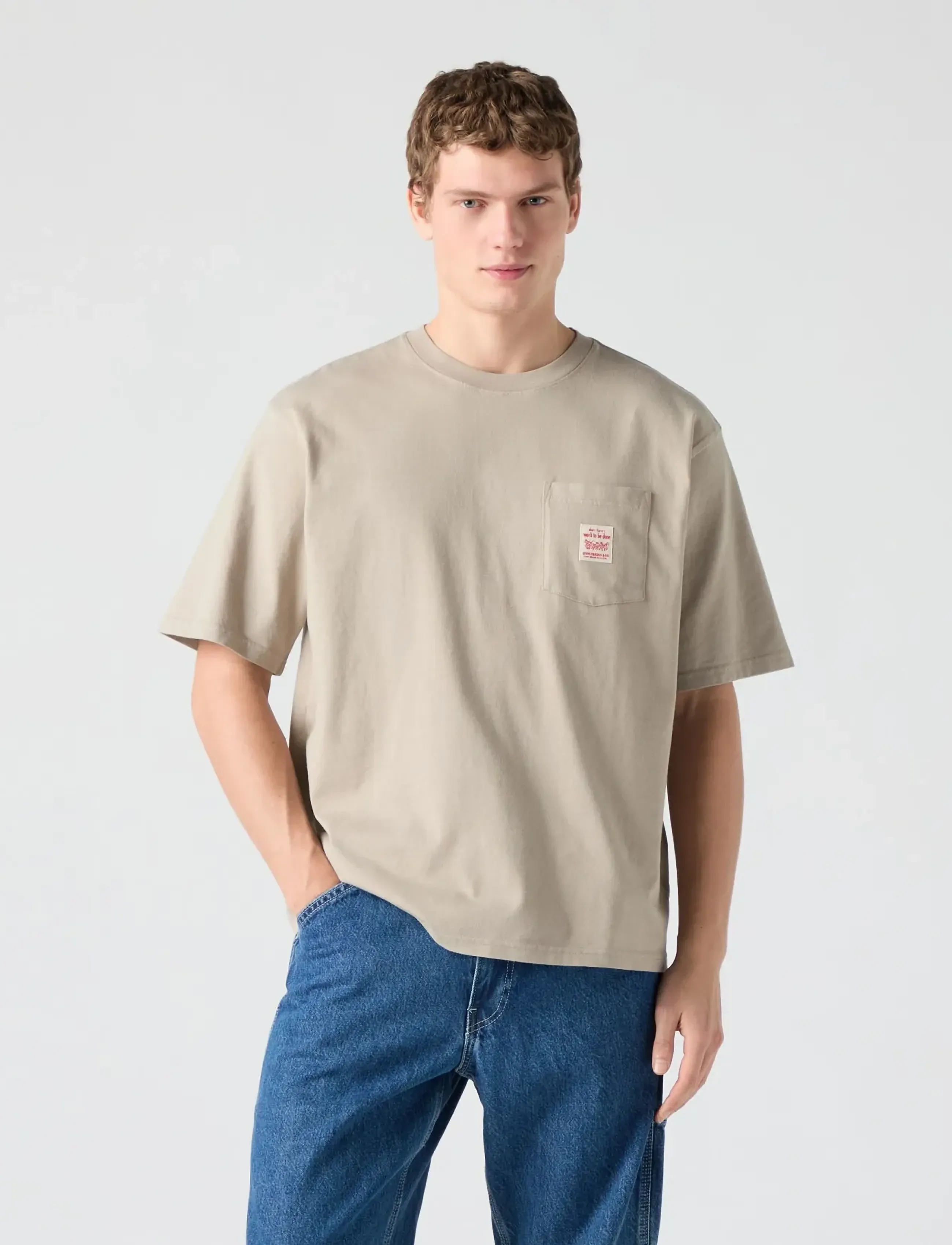 Levi's® - LSE_SS WORKWEAR TEE VINTAGE KH - lühikeste varrukatega t-särgid - tans - 5
