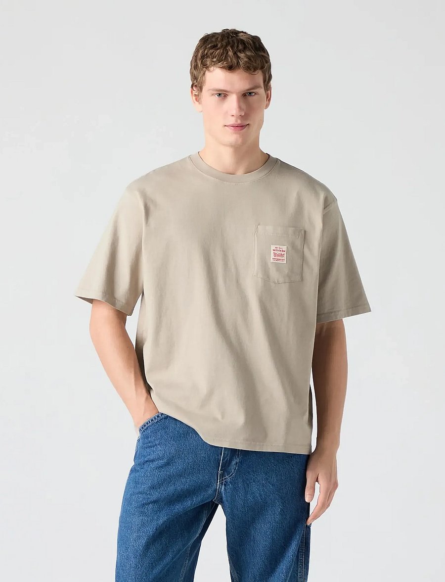 Levi's® - LSE_SS WORKWEAR TEE VINTAGE KH - lühikeste varrukatega t-särgid - tans - 5