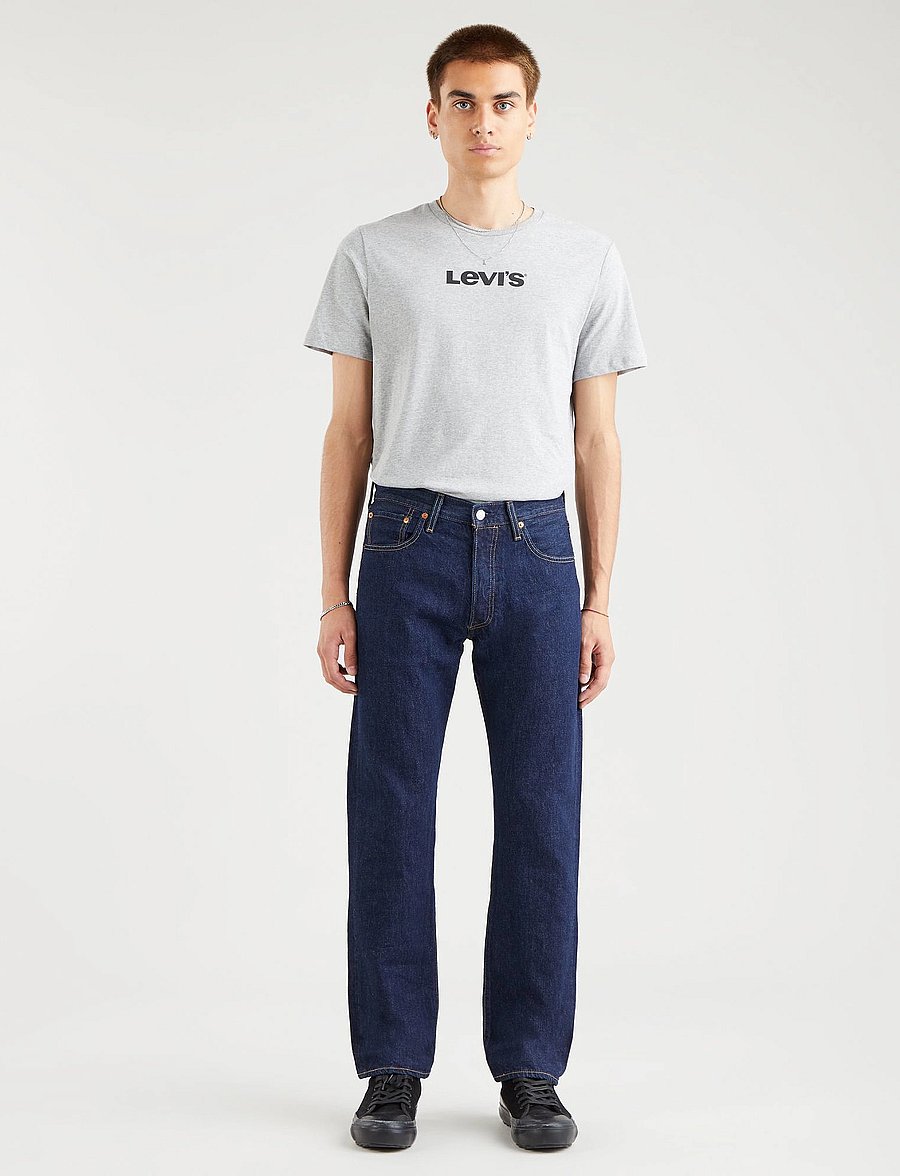 Levi's® - 501 LEVISORIGINAL ONEWASH - tavalised teksad - dark indigo - flat finish - 0