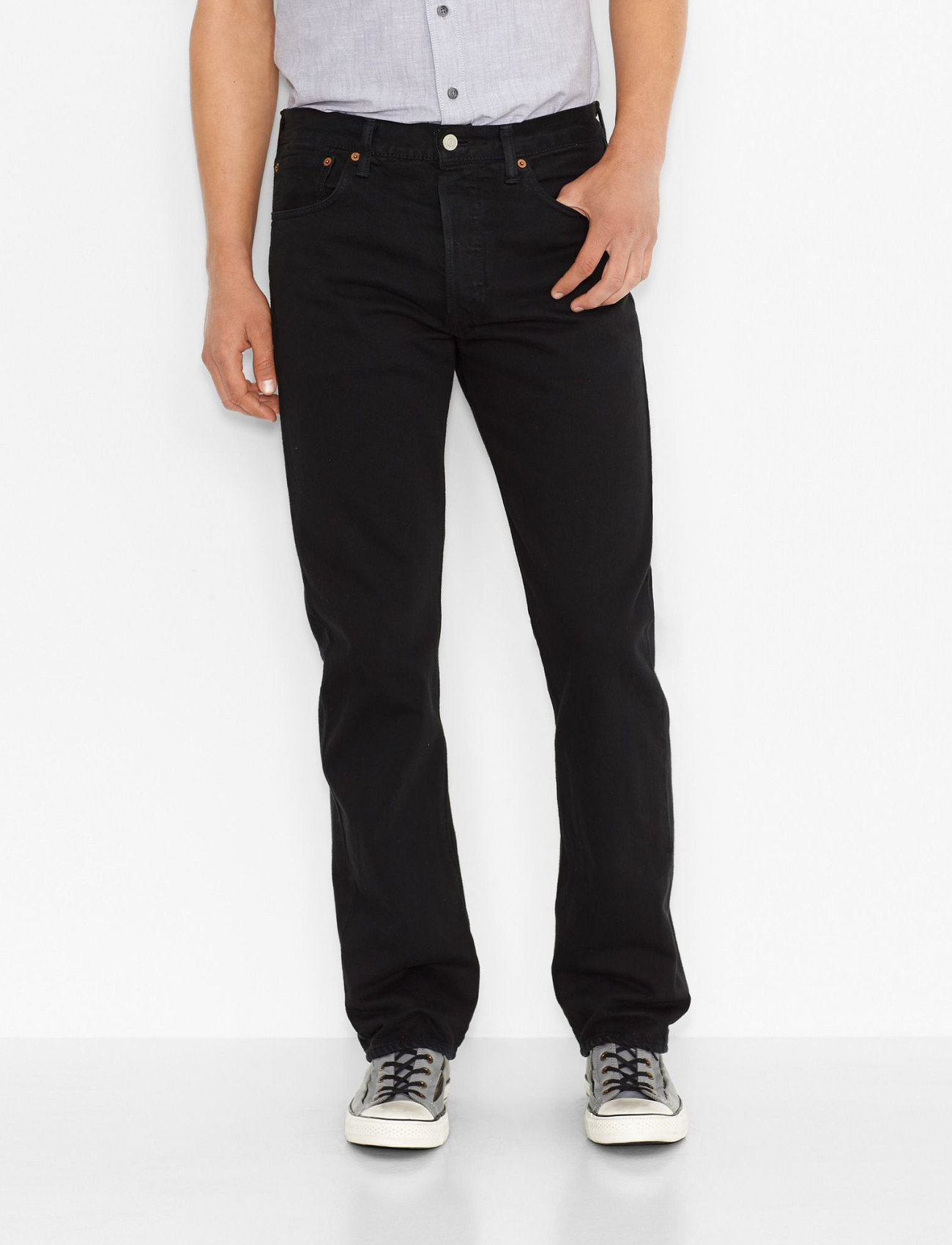 LEVI´S Men - 501 LEVISORIGINAL BLACK 80701 - regular jeans - blacks - 0