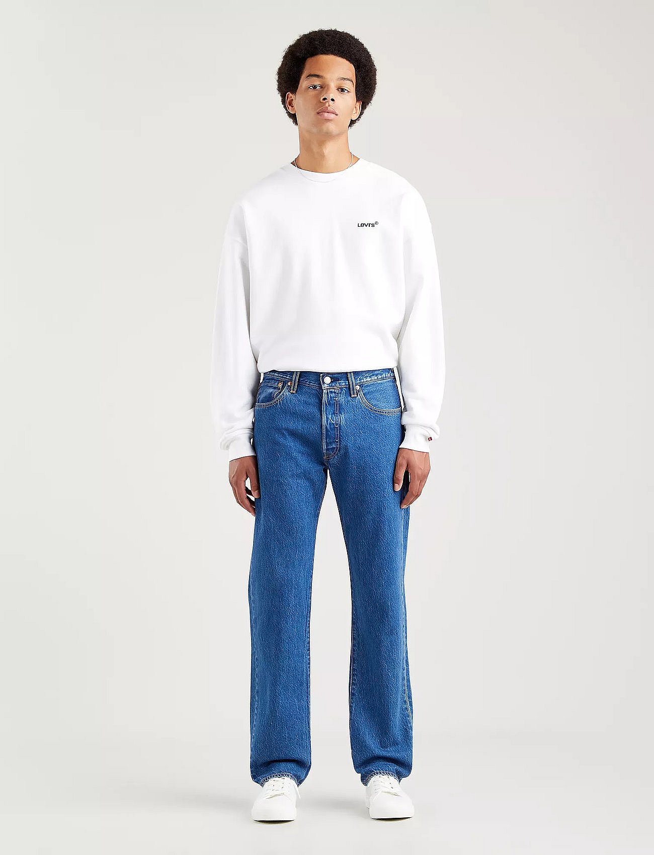 501 LEVISORIGINAL CANYON MILD - MED INDIGO - FLAT FINISH