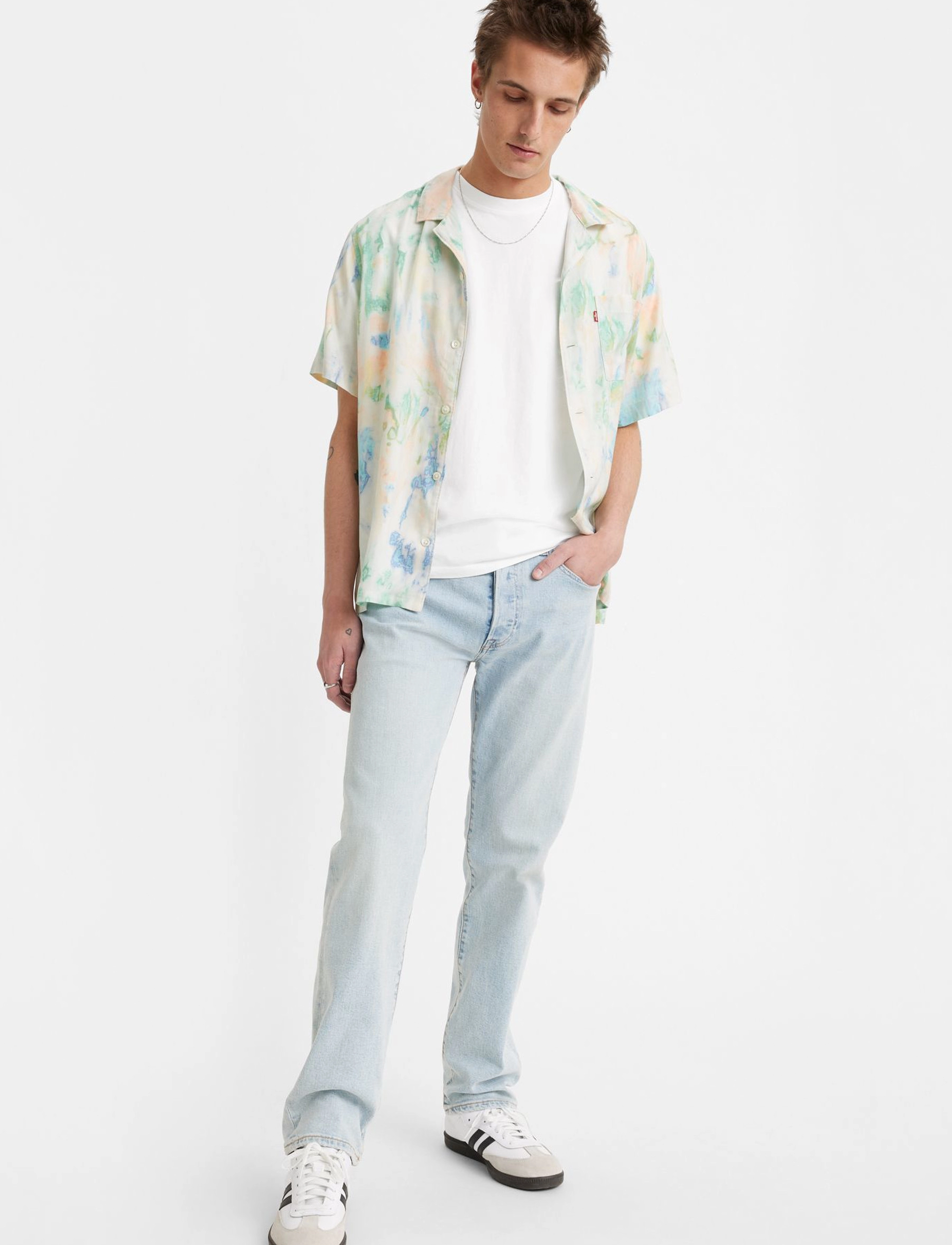 Levi's® - 501 LEVISORIGINAL CRYSTAL CLEA - light indigo - worn in - 2