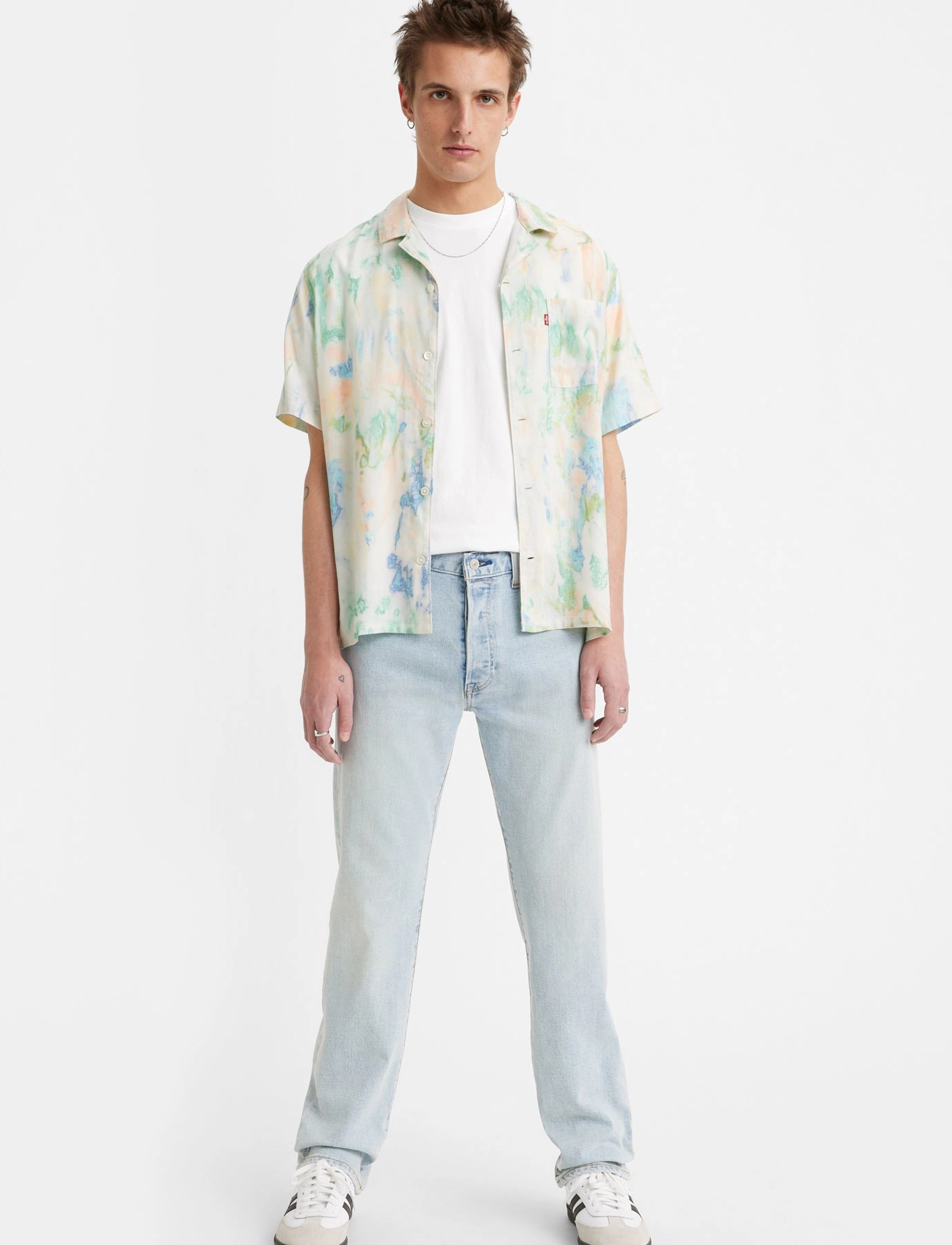 Levi's® - 501 LEVISORIGINAL CRYSTAL CLEA - light indigo - worn in - 3