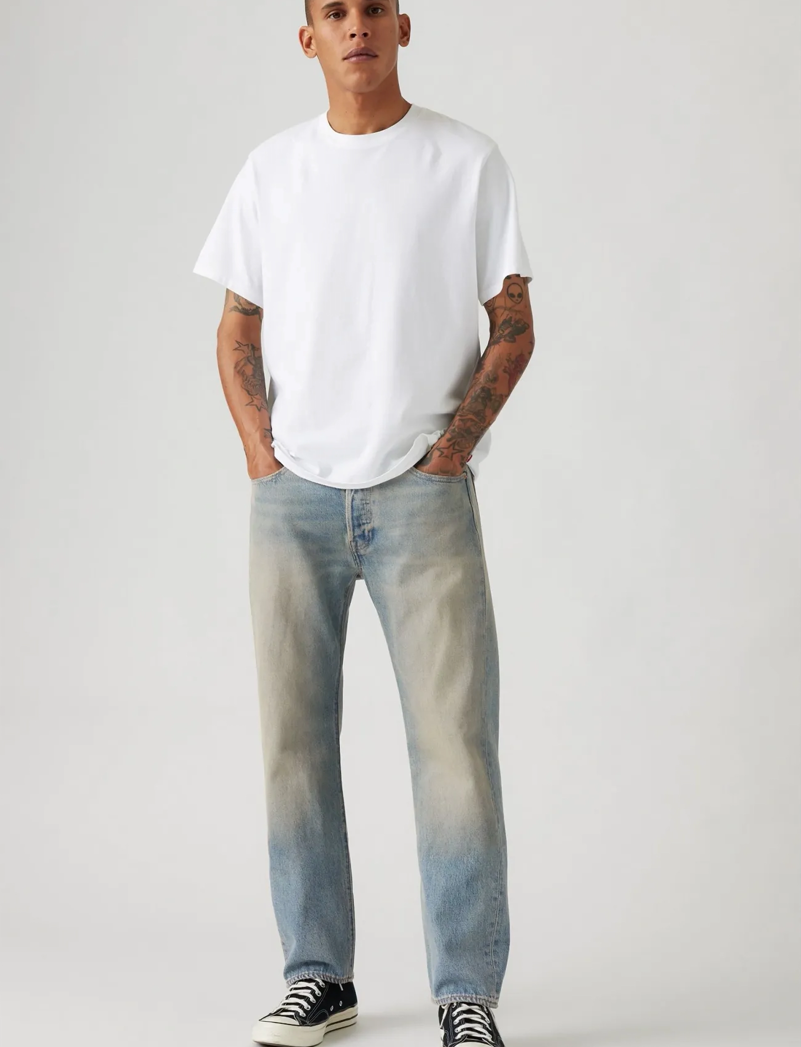 Levi's® 501 LEVISORIGINAL DIRTY WORK - Jeans - MED INDIGO - WORN IN / blue
