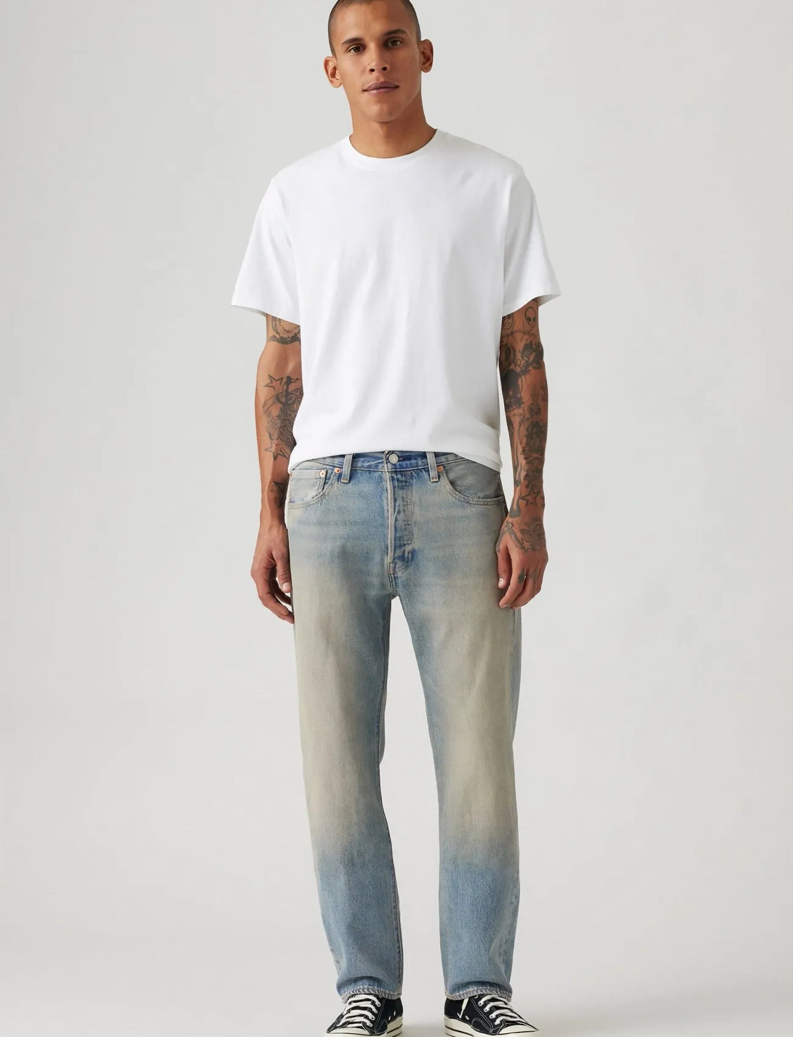 Levi's® - 501 LEVISORIGINAL DIRTY WORK - hosen & jeans - med indigo - worn in - 4